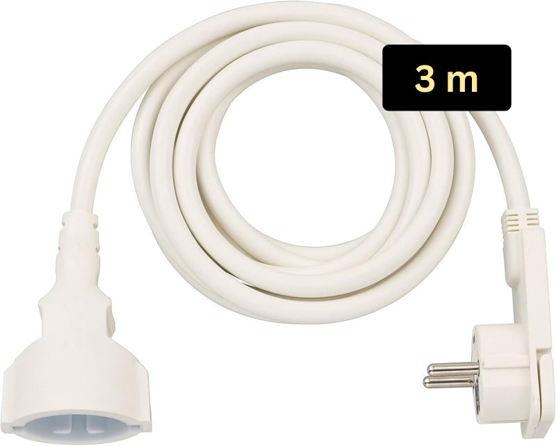 Brennenstuhl - 3 m - Verlängerungskabel mit Flachstecker