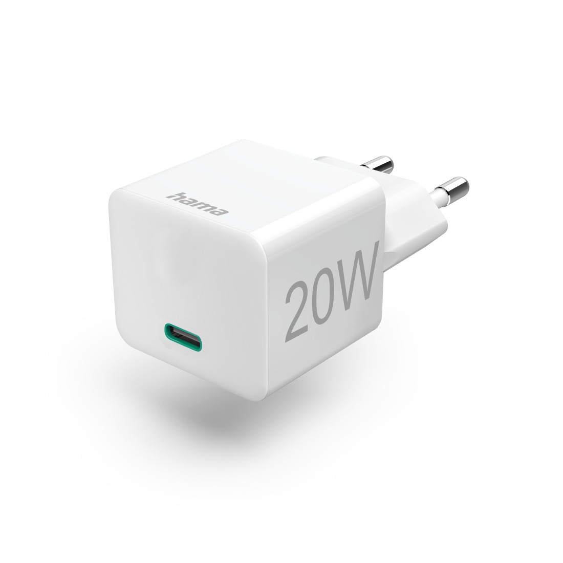 Hama Schnellladegerät, USB-C, PD/Qualcomm®, Mini-Ladegerät, 20 W, Weiß