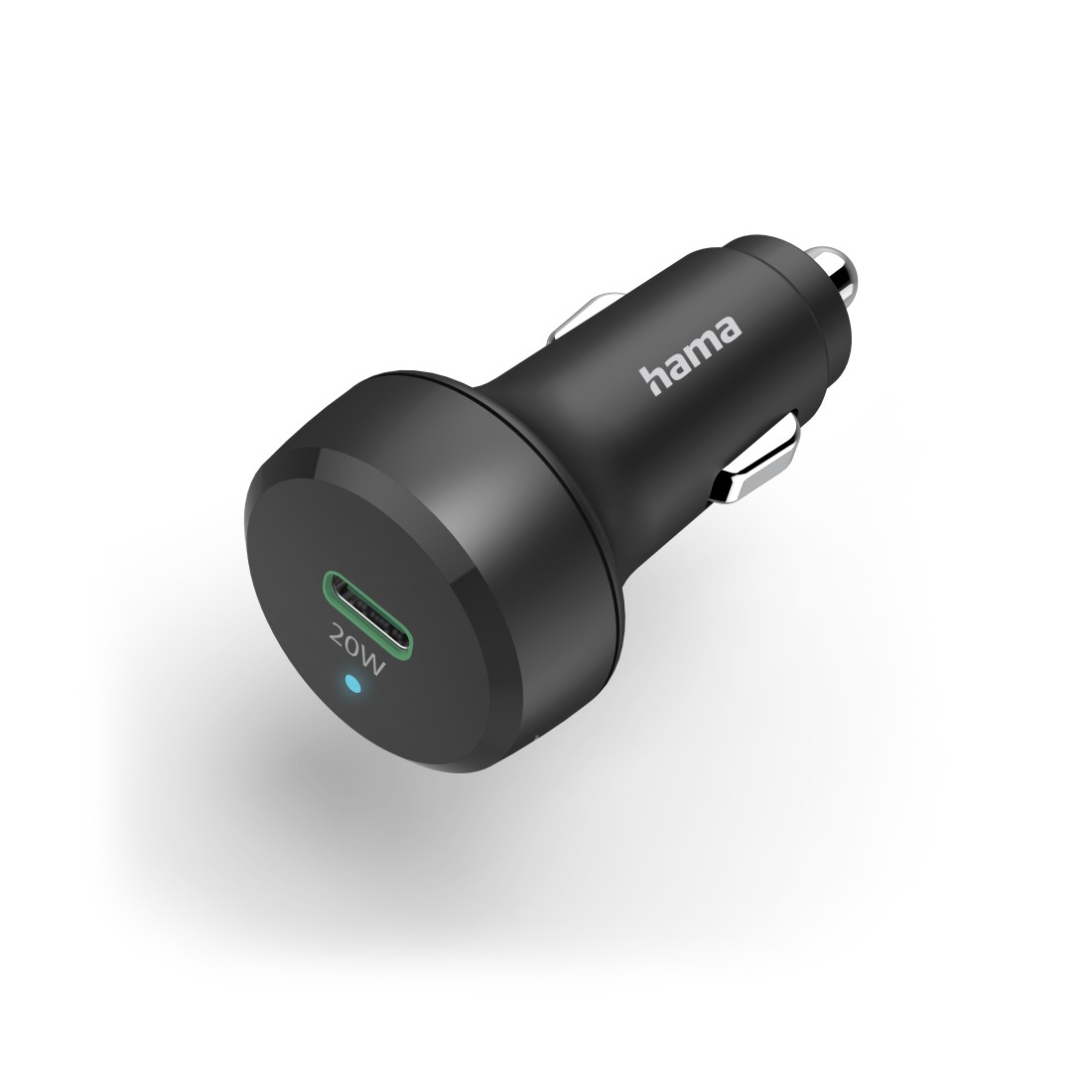 Hama Auto-Schnellladegerät, USB-C, PD, 20 W, Schwarz Hama Auto-Schnellladegerät, USB-C, PD, 20 W, Schwarz