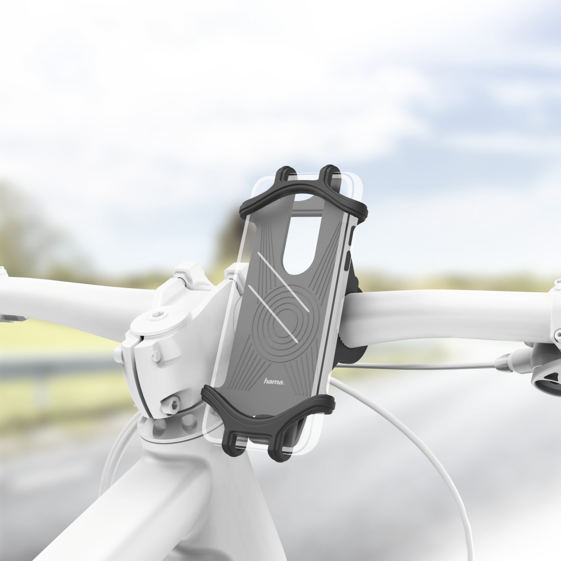 Hama Uni-Smartphone-Fahrradhalter für Geräte mit 6-8 cm Breite und 13-15 cm Höhe