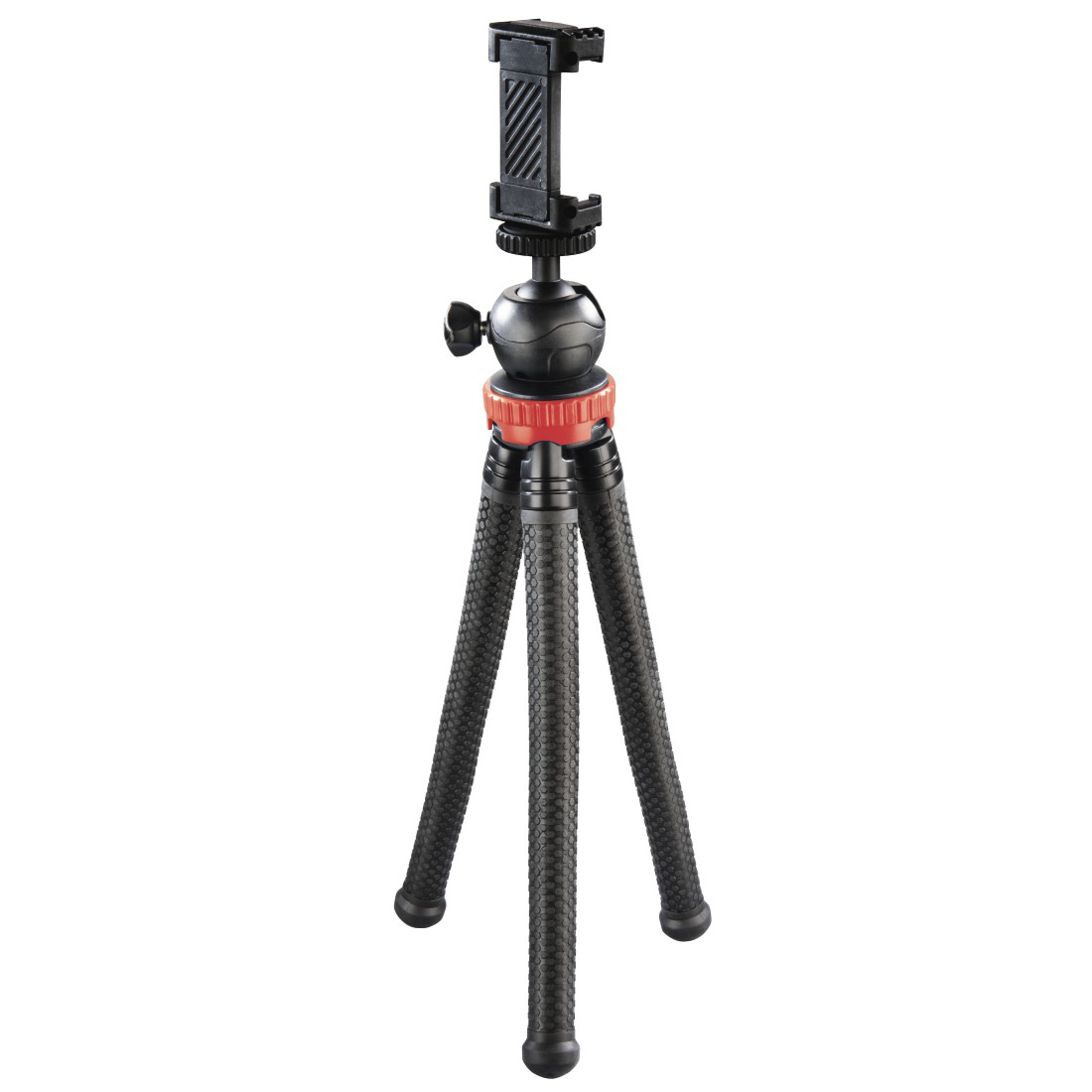 Hama Stativ FlexPro für Smartphone, GoPro und Fotokameras, 27 cm, Rot