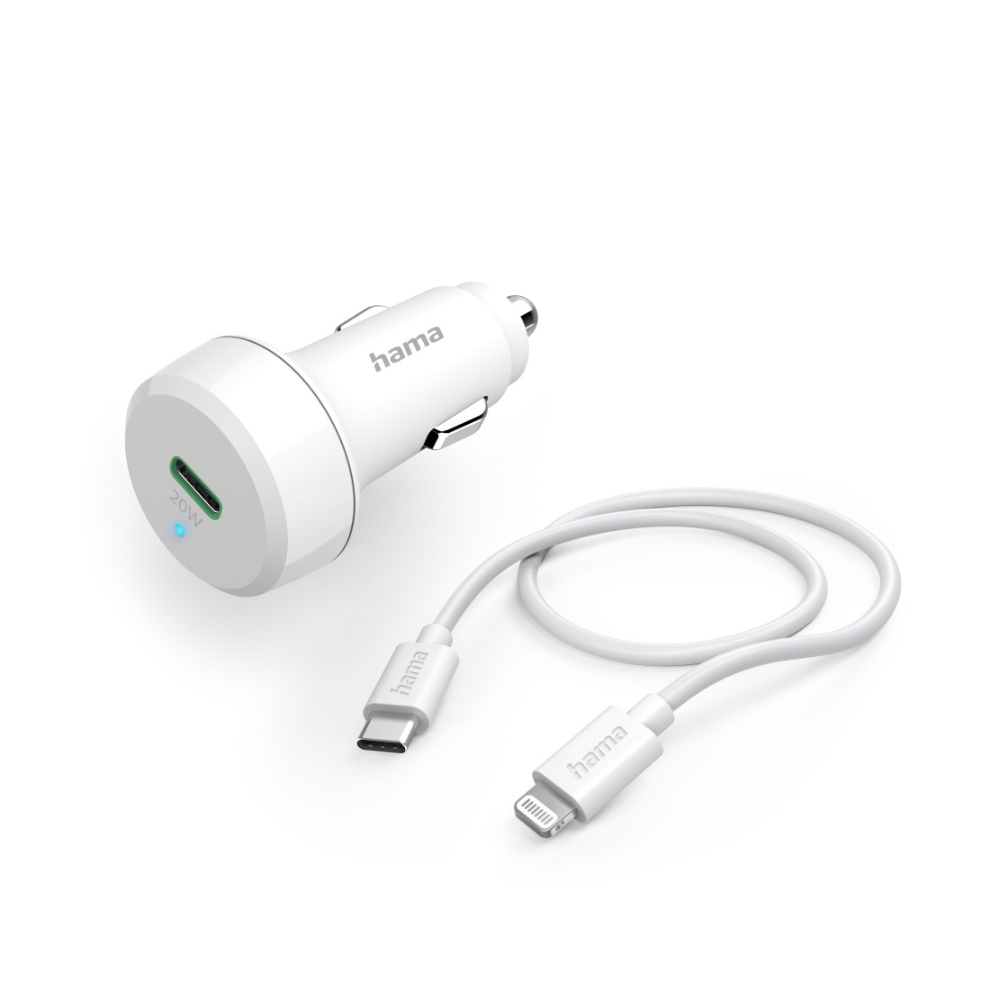 Cross selling Hama Auto-Schnellladegerät mit Ladekabel Lightning, PD, 20 W, 1 m, Weiß