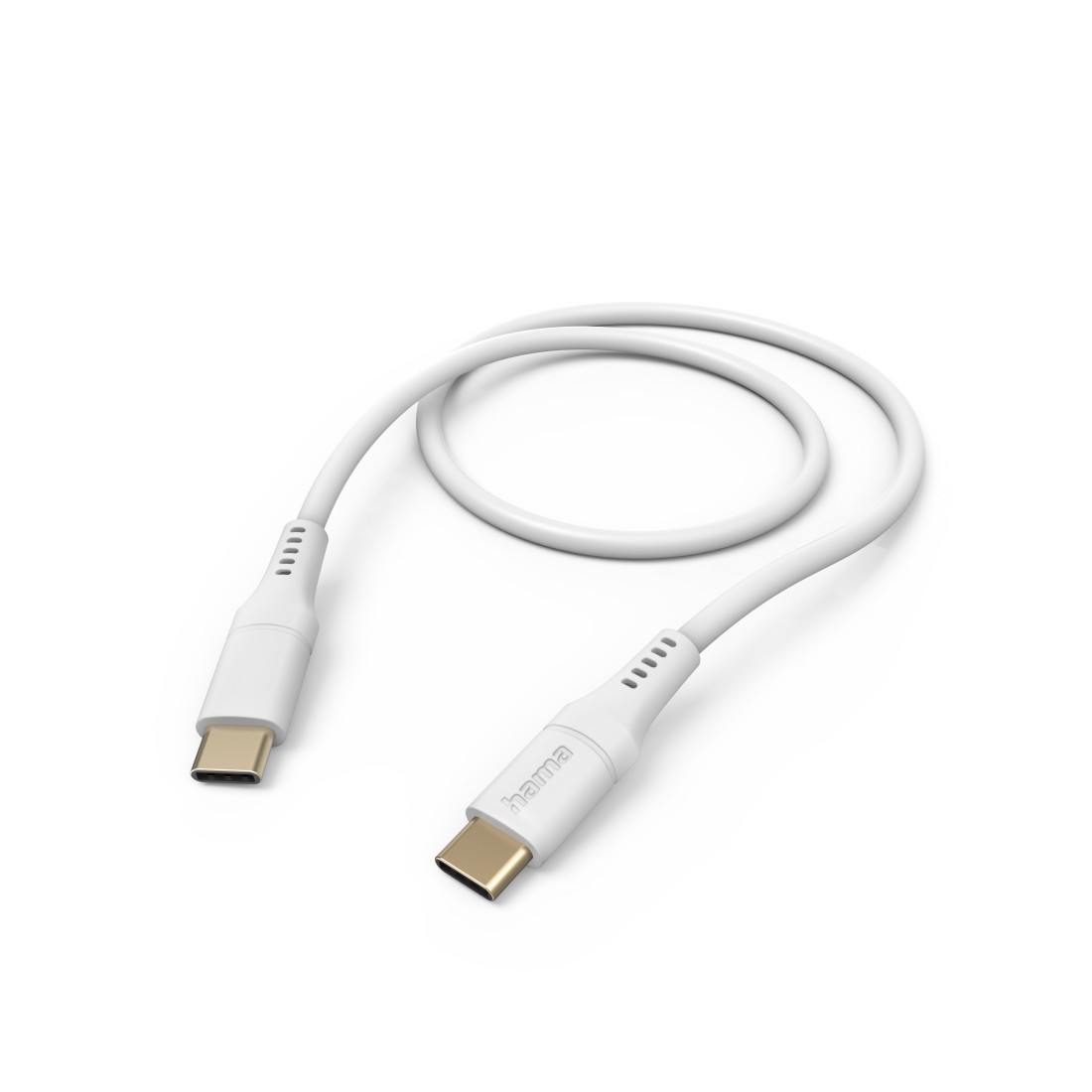 Hama Ladekabel Flexible, USB-C - USB-C, 1,5 m, Silikon, Weiß
