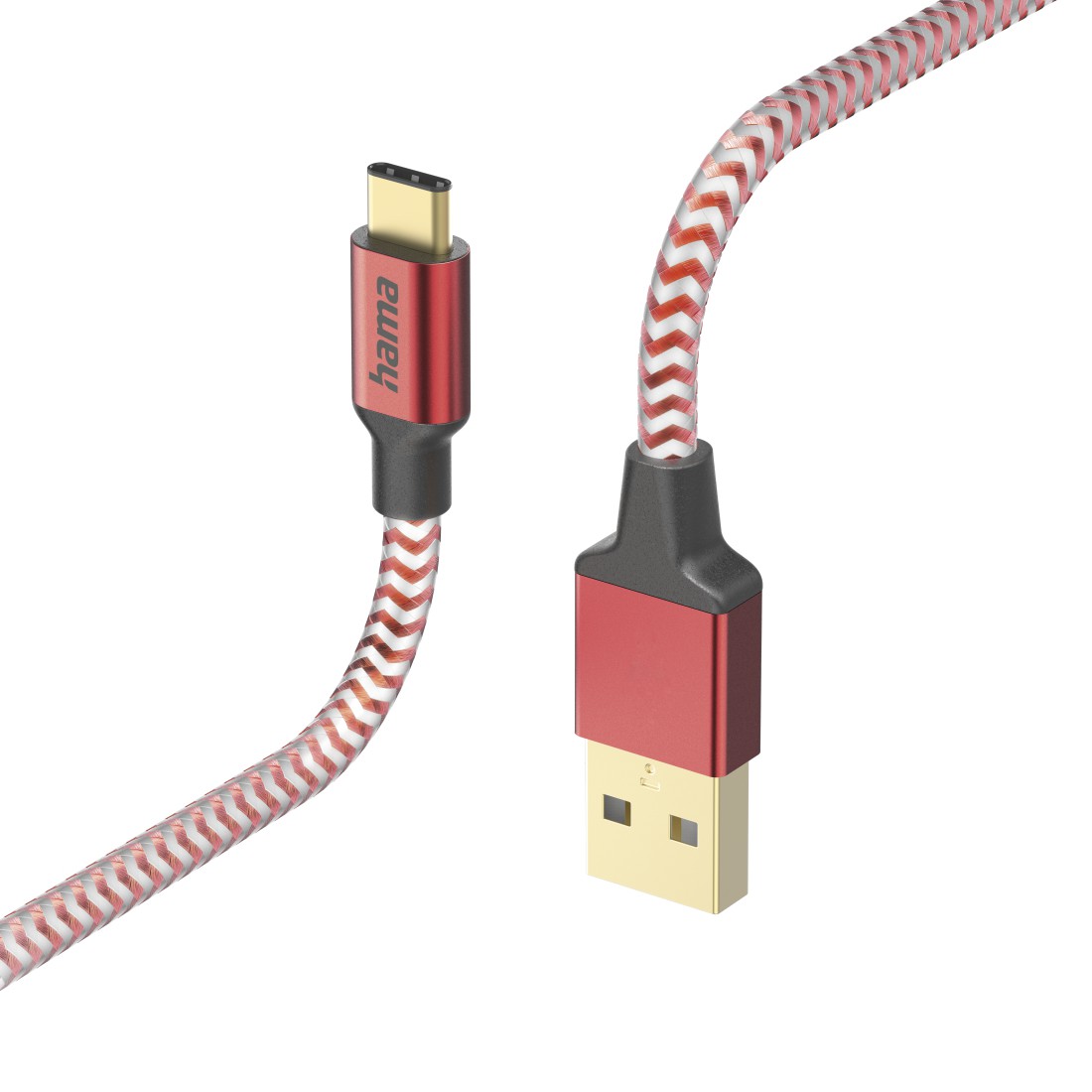 Cross selling Hama Ladekabel Reflective, USB-A - USB-C, 1,5 m, Nylon, Rot