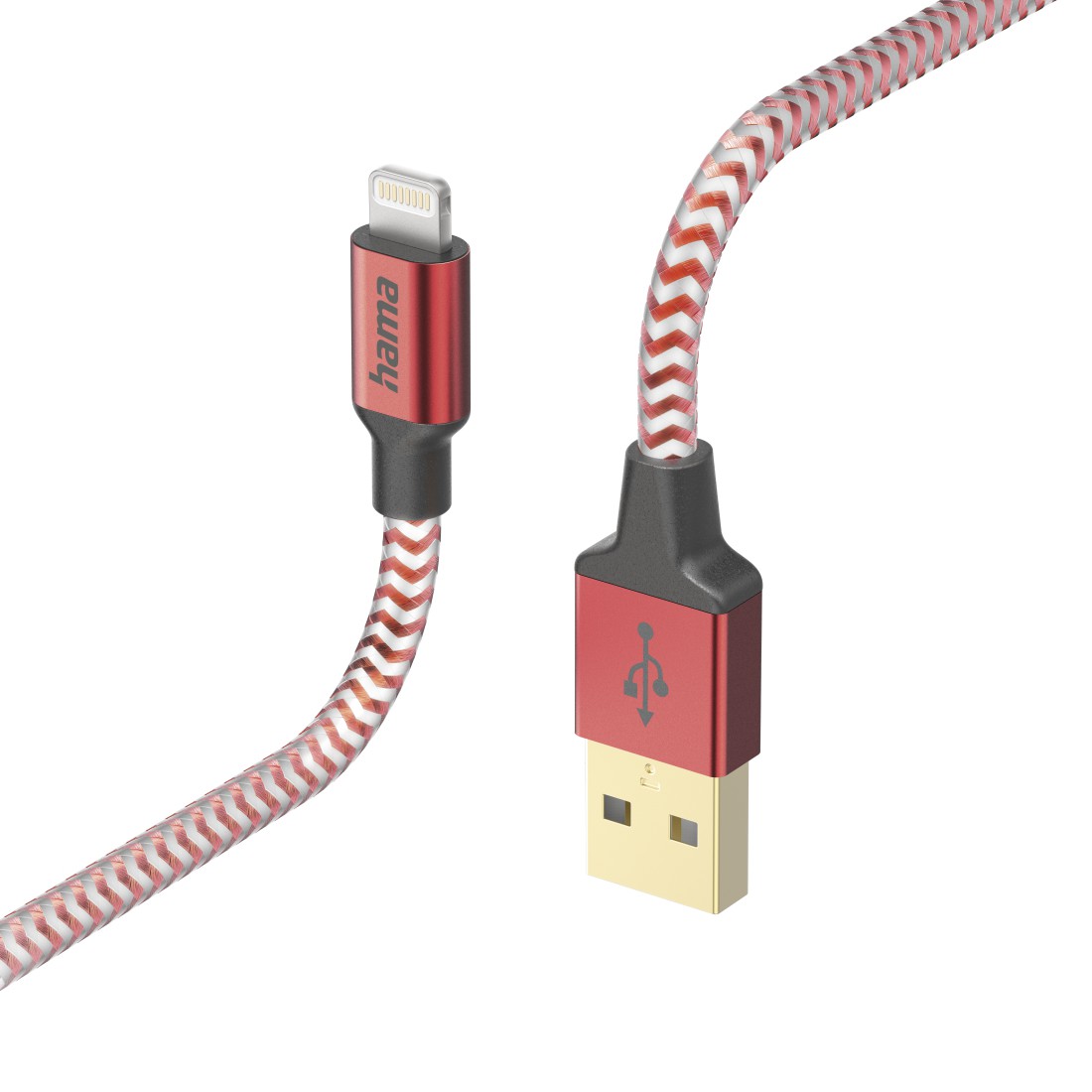 Cross selling Hama Ladekabel Reflective, USB-A - Lightning, 1,5 m, Nylon, Rot