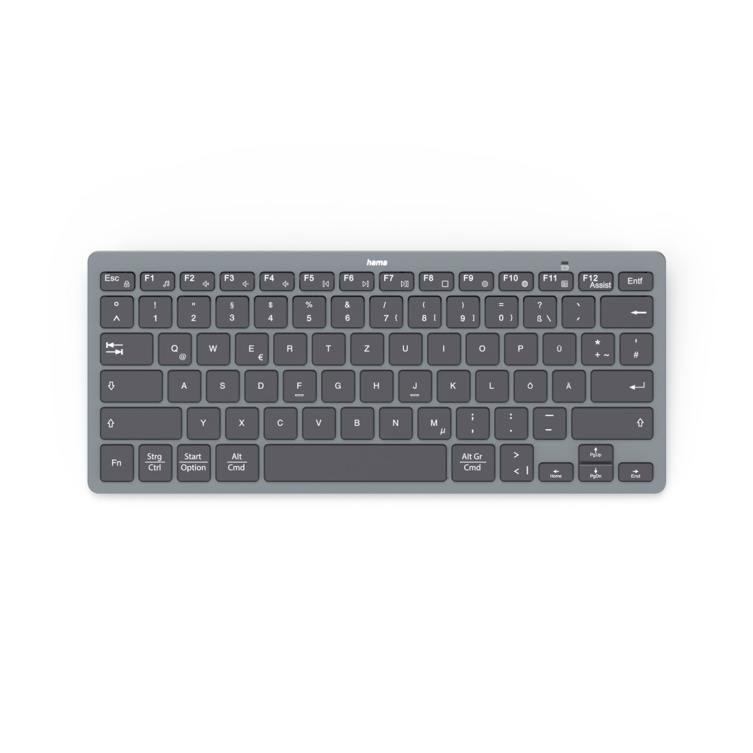 Hama Bluetooth®-Mini-Tastatur Travel 400 für Tablets, kabellos, SW, QWERTZ DE