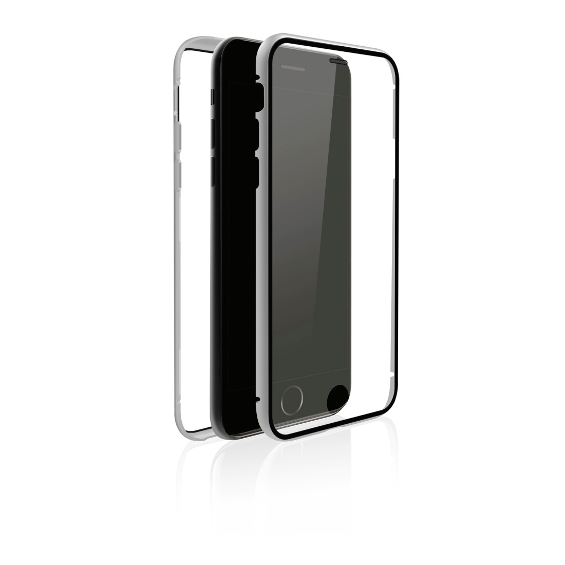 Black Rock Cover 360 Glass für Apple iPhone 7/8/SE 2020/SE 2022, Silber