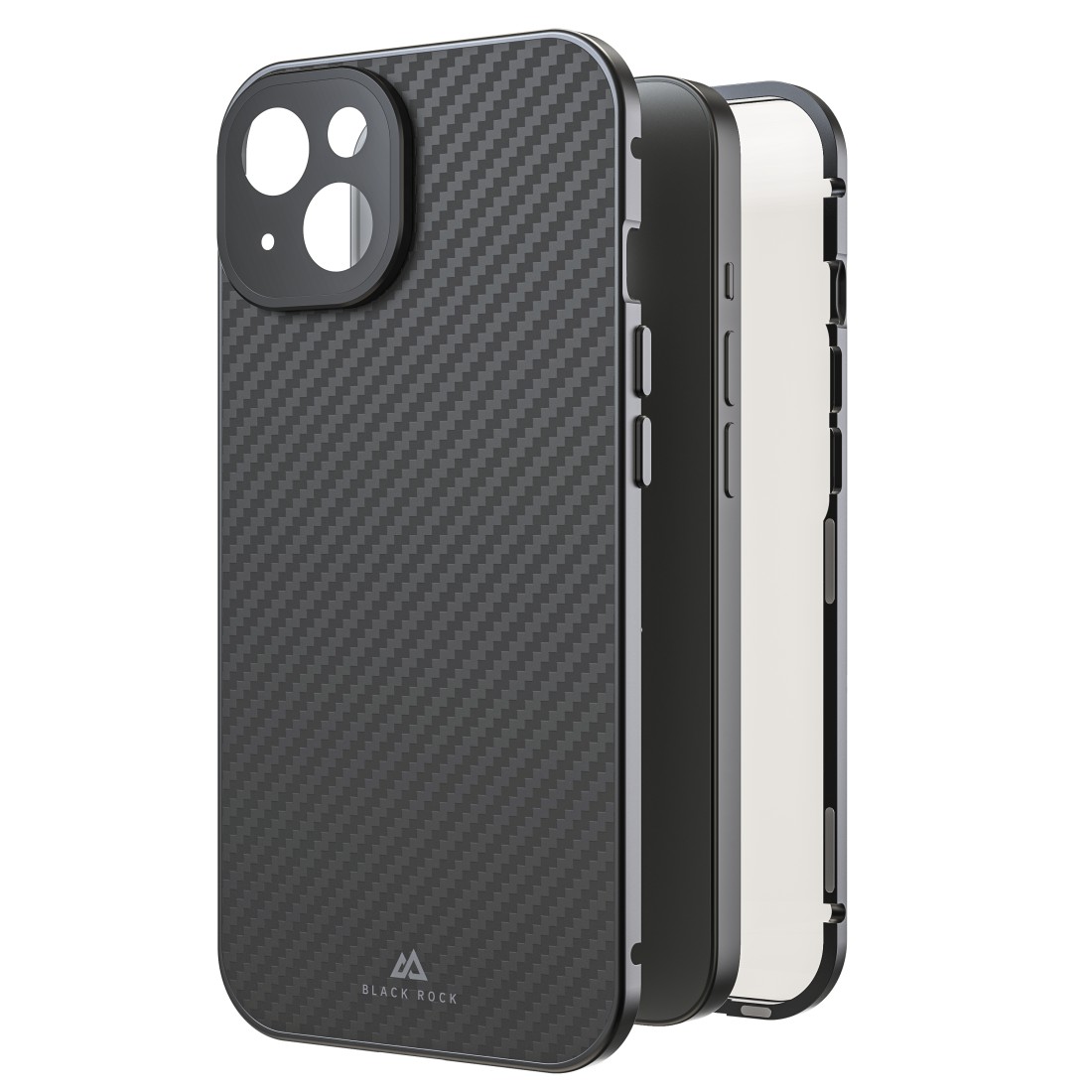 Black Rock Cover 360 Glass für Apple iPhone 13, Real Carbon