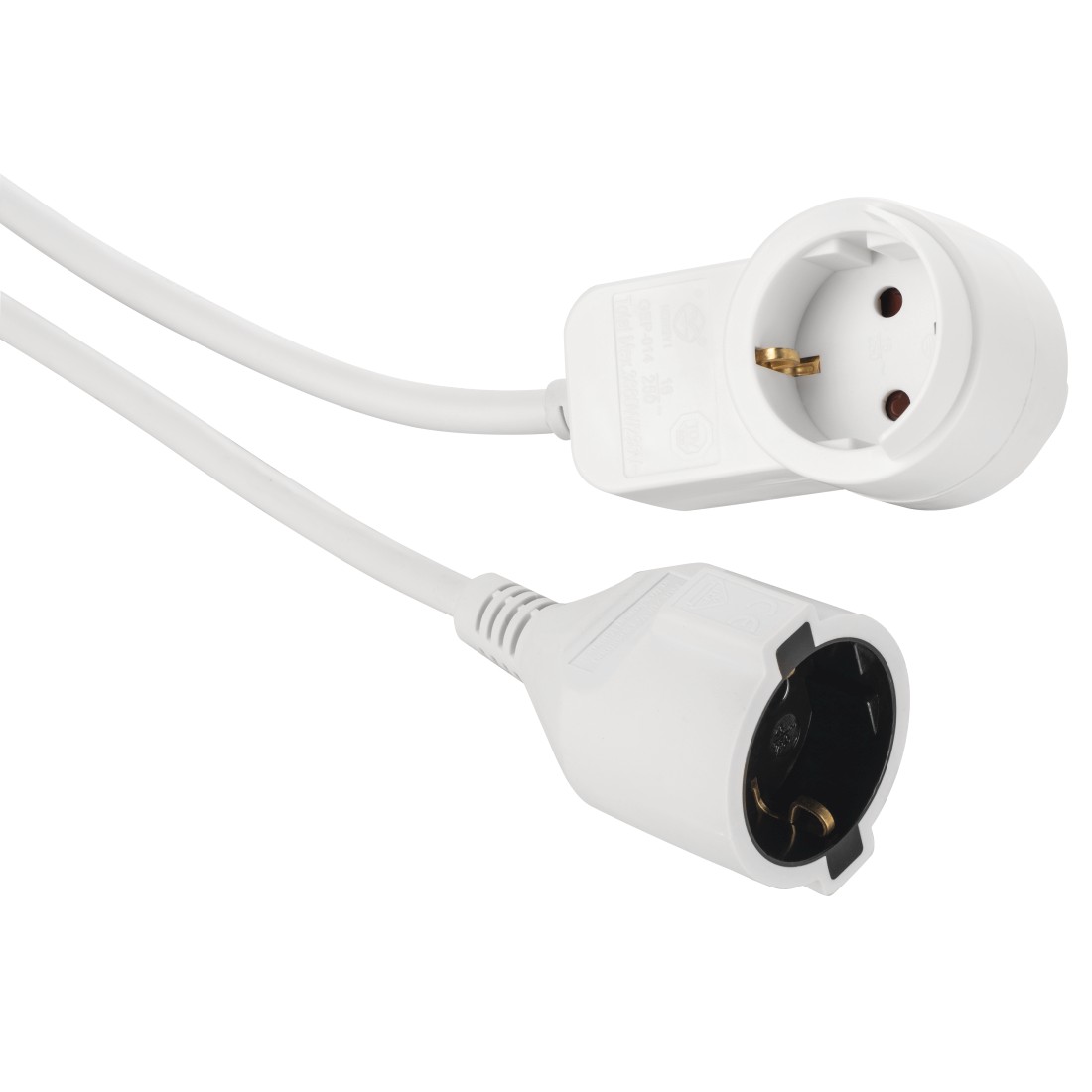 Hama Schutzkontakt-Verlängerungskabel Powerplug, Zusatzsteckdose, 3,0 m, Weiß