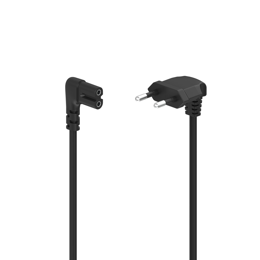 Cross selling Hama Netzkabel, beidseitig gewinkelt, Euro-Stecker, Doppelnut/C7, 5 m, Schwarz