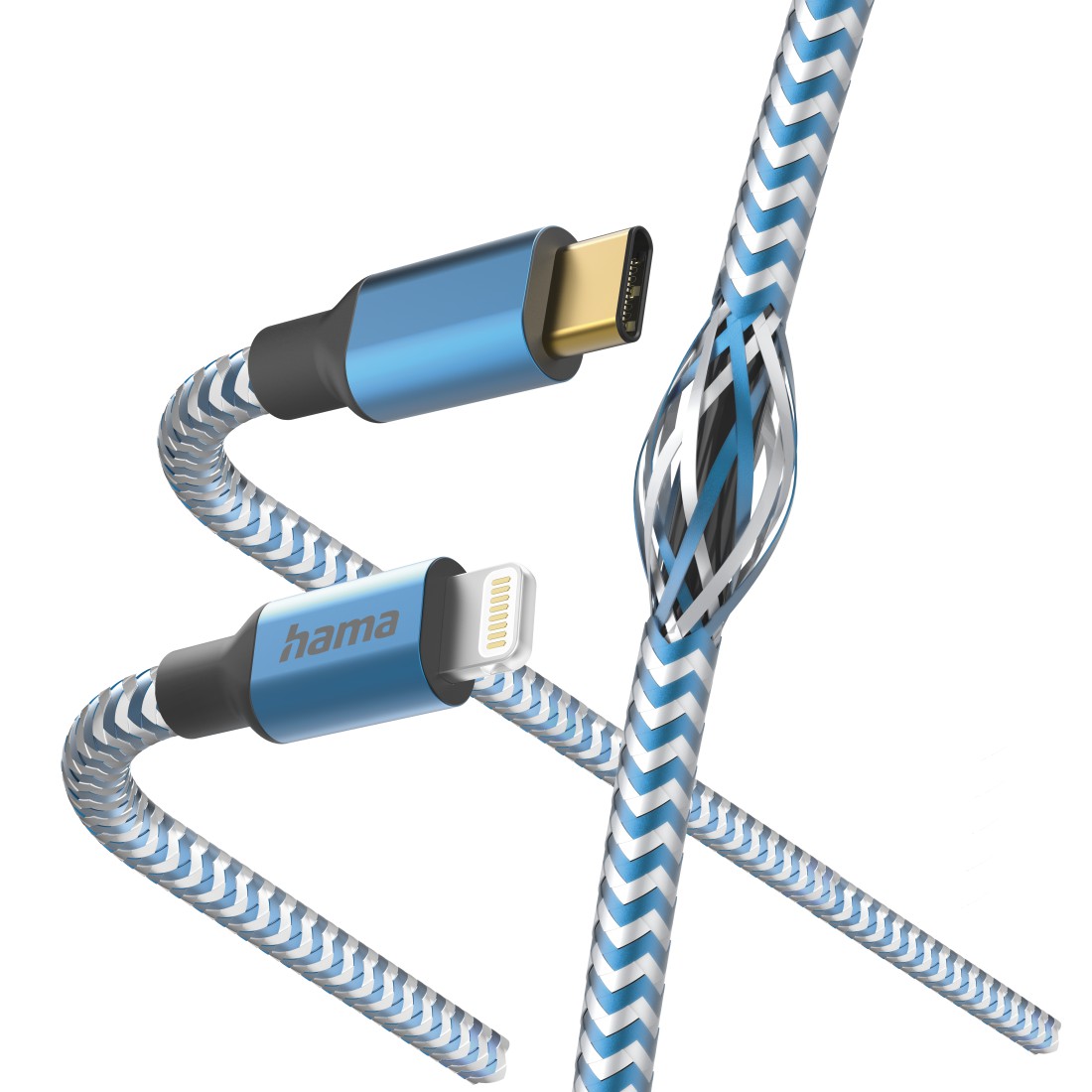 Cross selling Hama Ladekabel Reflective, USB-C - Lightning, 1,5 m, Nylon, Blau