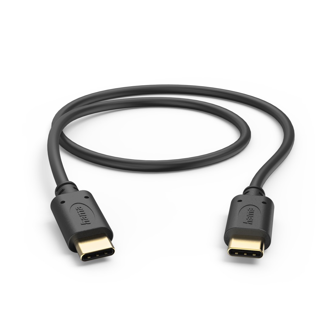 Hama Ladekabel, USB-C - USB-C, 0,5 m, Schwarz