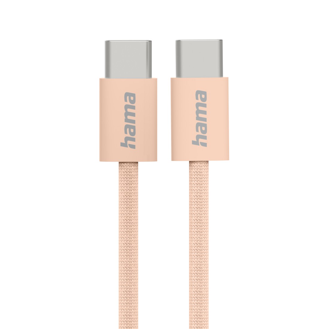 Hama Ladekabel Fabric, USB-C - USB-C, 1m, Nylon, Orange