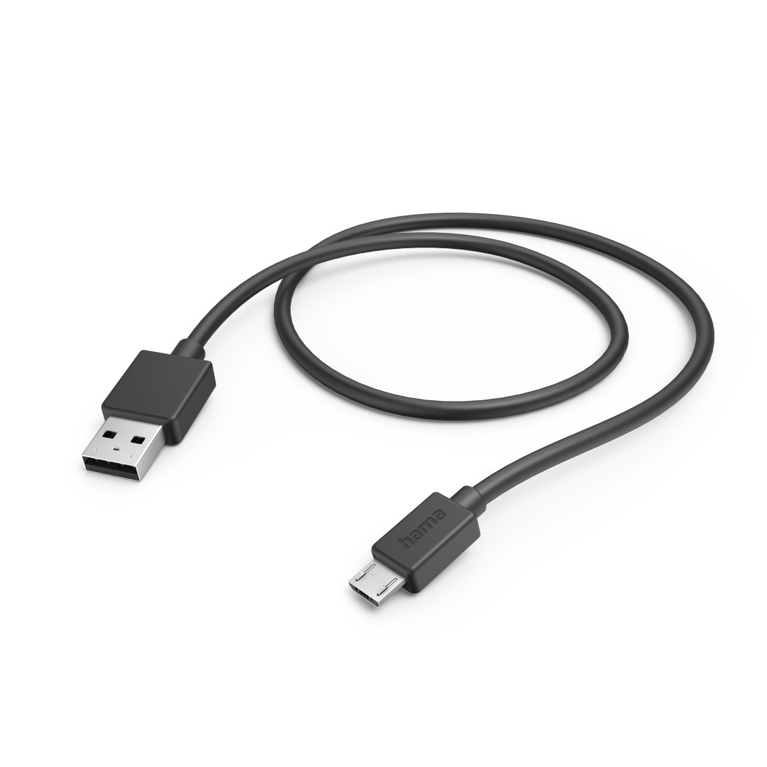 Hama Ladekabel, USB-A - Micro-USB, 1 m, Schwarz