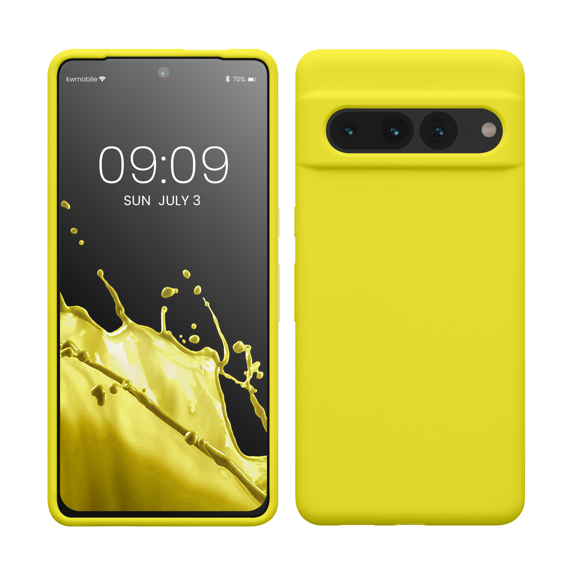 Cross selling Gummierte Silikon Hülle für Google Pixel 7 Pro in Zitronengelb