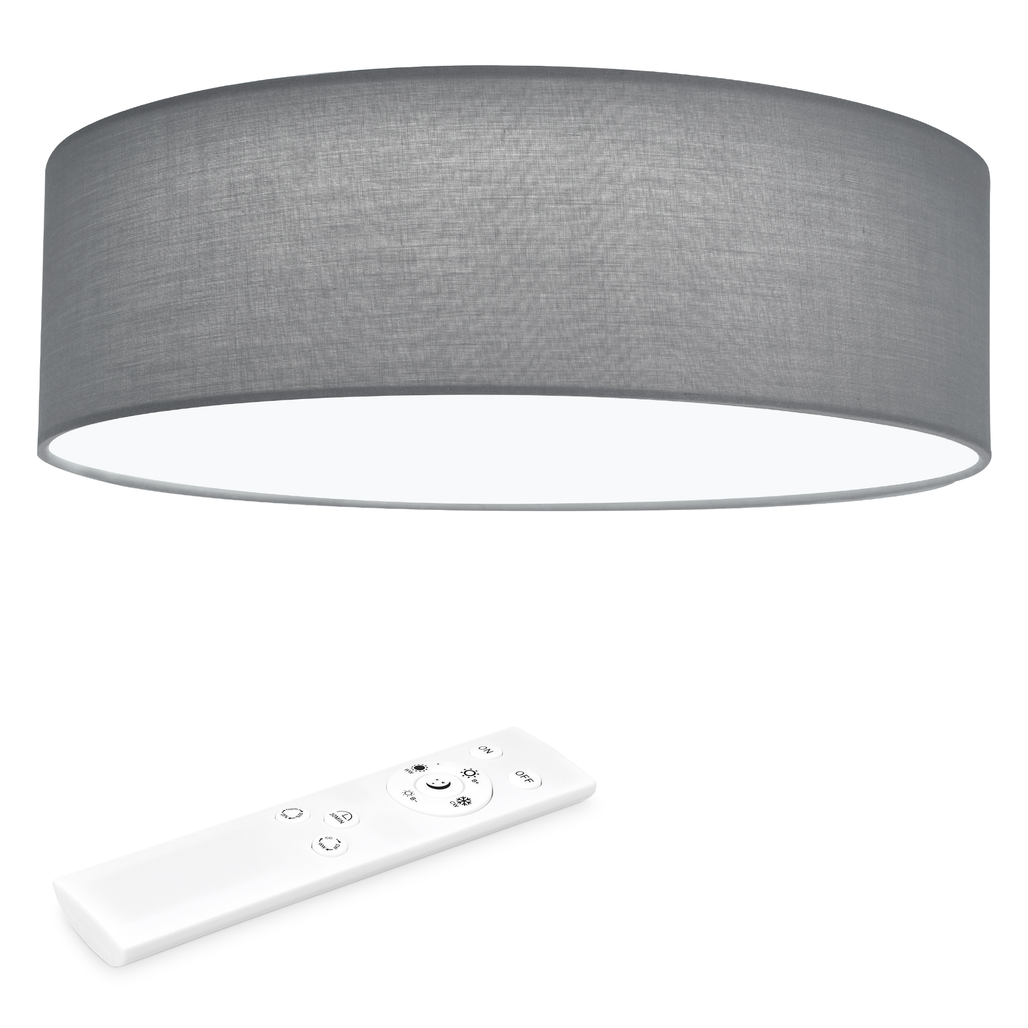 Cross selling Runde LED Deckenleuchte Hellgrau