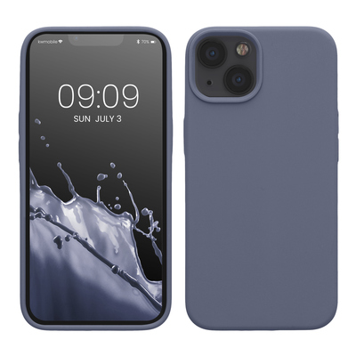 Gummierte Silikon Hülle für Apple iPhone 13 in Lavendelgrau