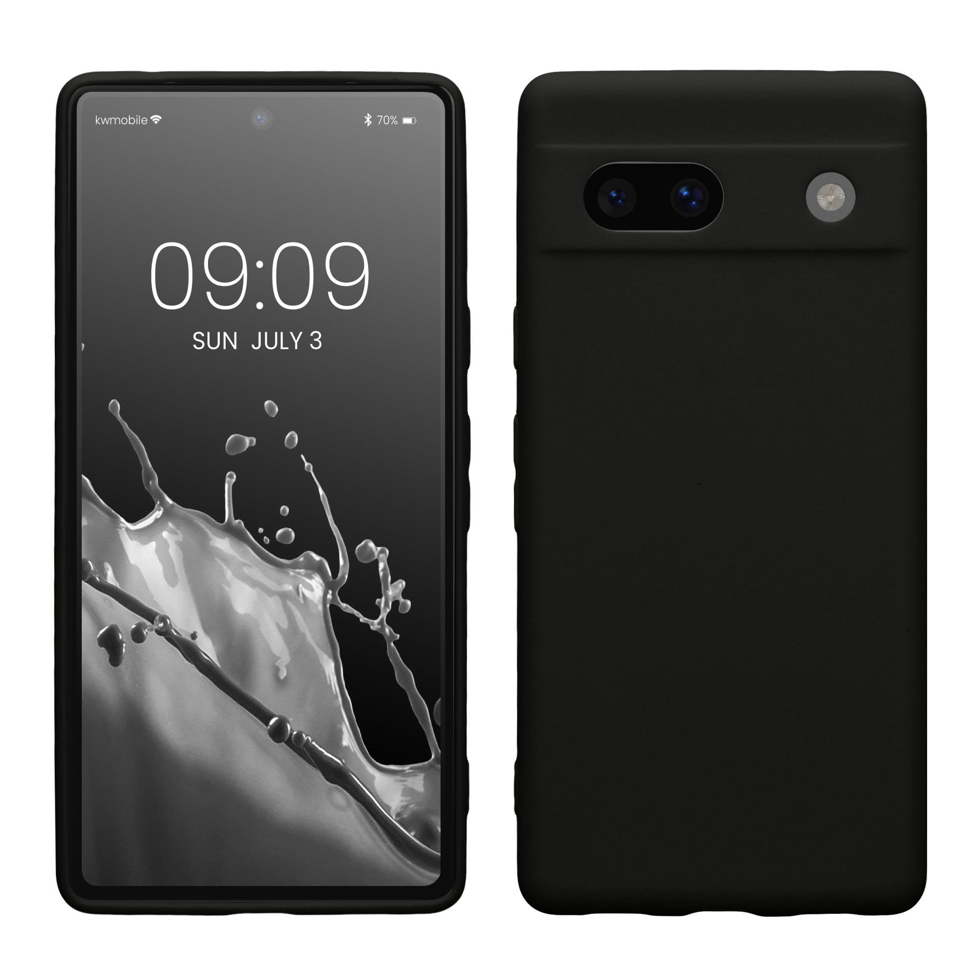 TPU Hülle mit Kameraschutz für Google Pixel 7a in Schwarz matt