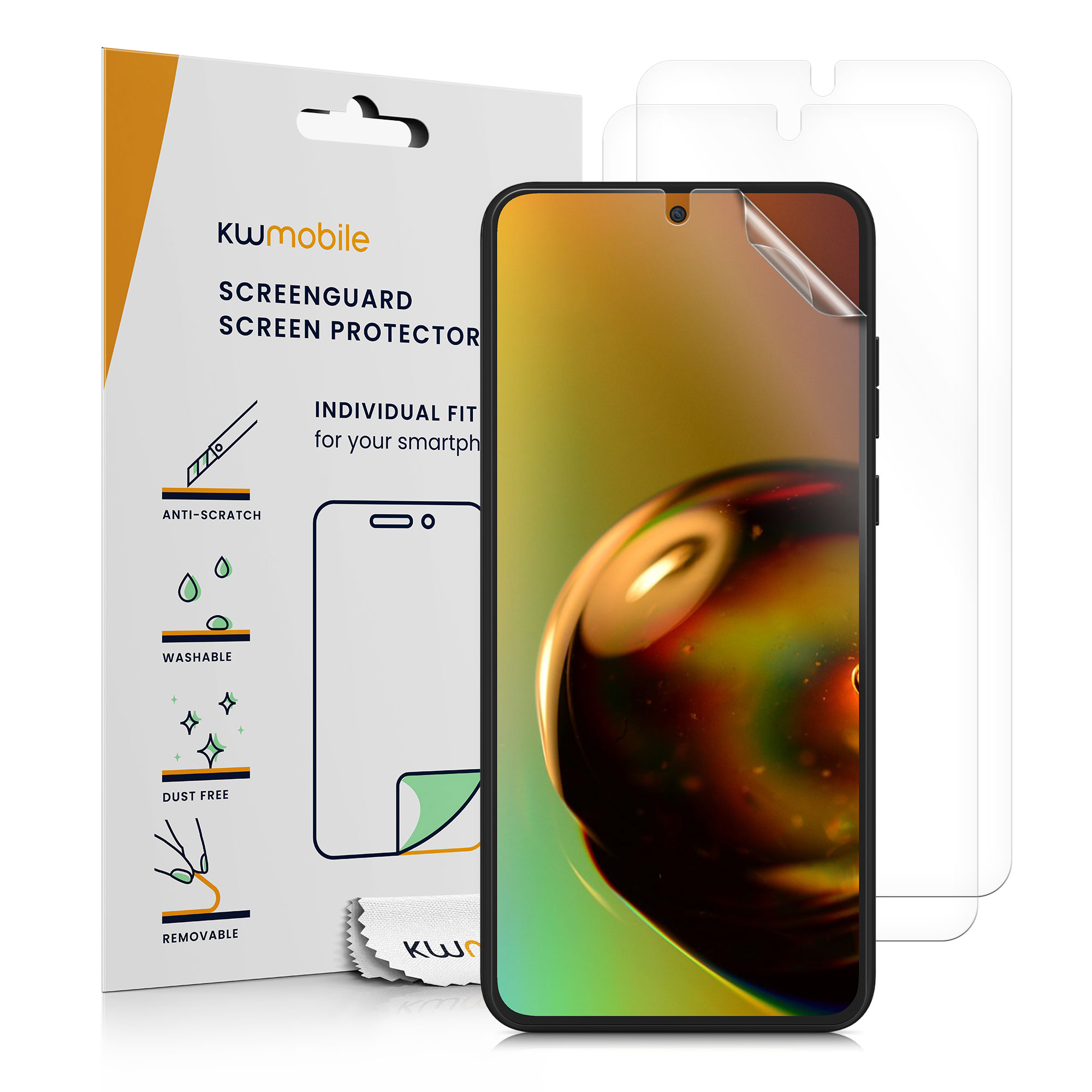 3x Folie kristallklar für Motorola Edge 30 Neo