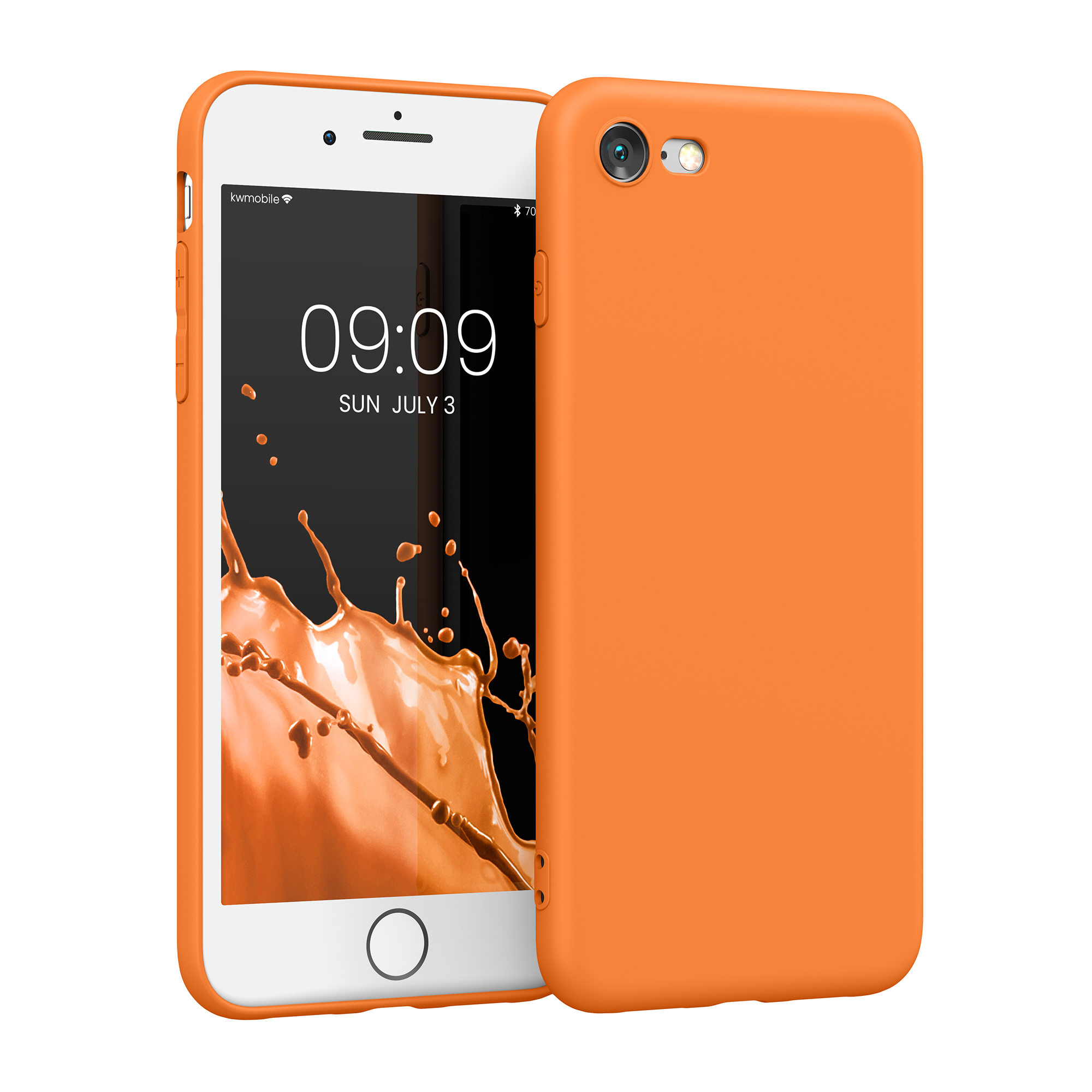 TPU Hülle mit Kameraschutz für Apple iPhone SE (2022) / iPhone SE (2020) / iPhone 8 / iPhone 7 in Fruity Orange