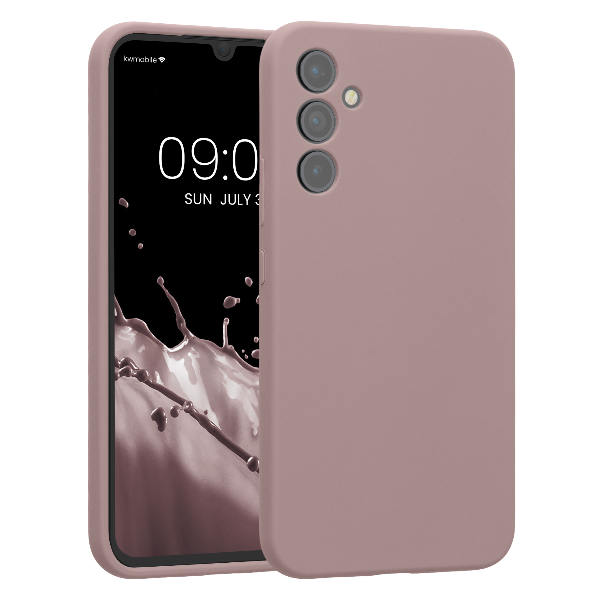 Gummierte Silikon Hülle mit Kameraschutz für Samsung Galaxy A34 5G in Nude Lilac Gummierte Silikon Hülle mit Kameraschutz für Samsung Galaxy A34 5G in Nude Lilac
