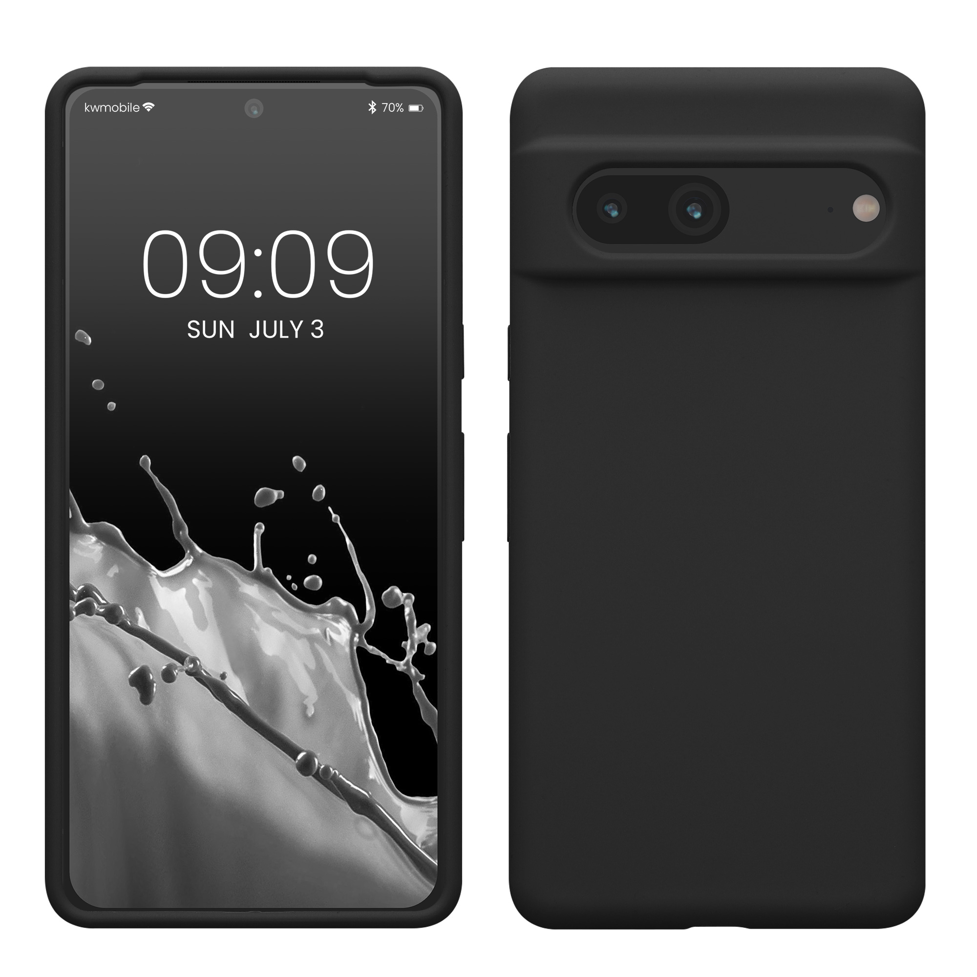 Gummierte Silikon Hülle für Google Pixel 7 in Schwarz matt Gummierte Silikon Hülle für Google Pixel 7 in Schwarz matt