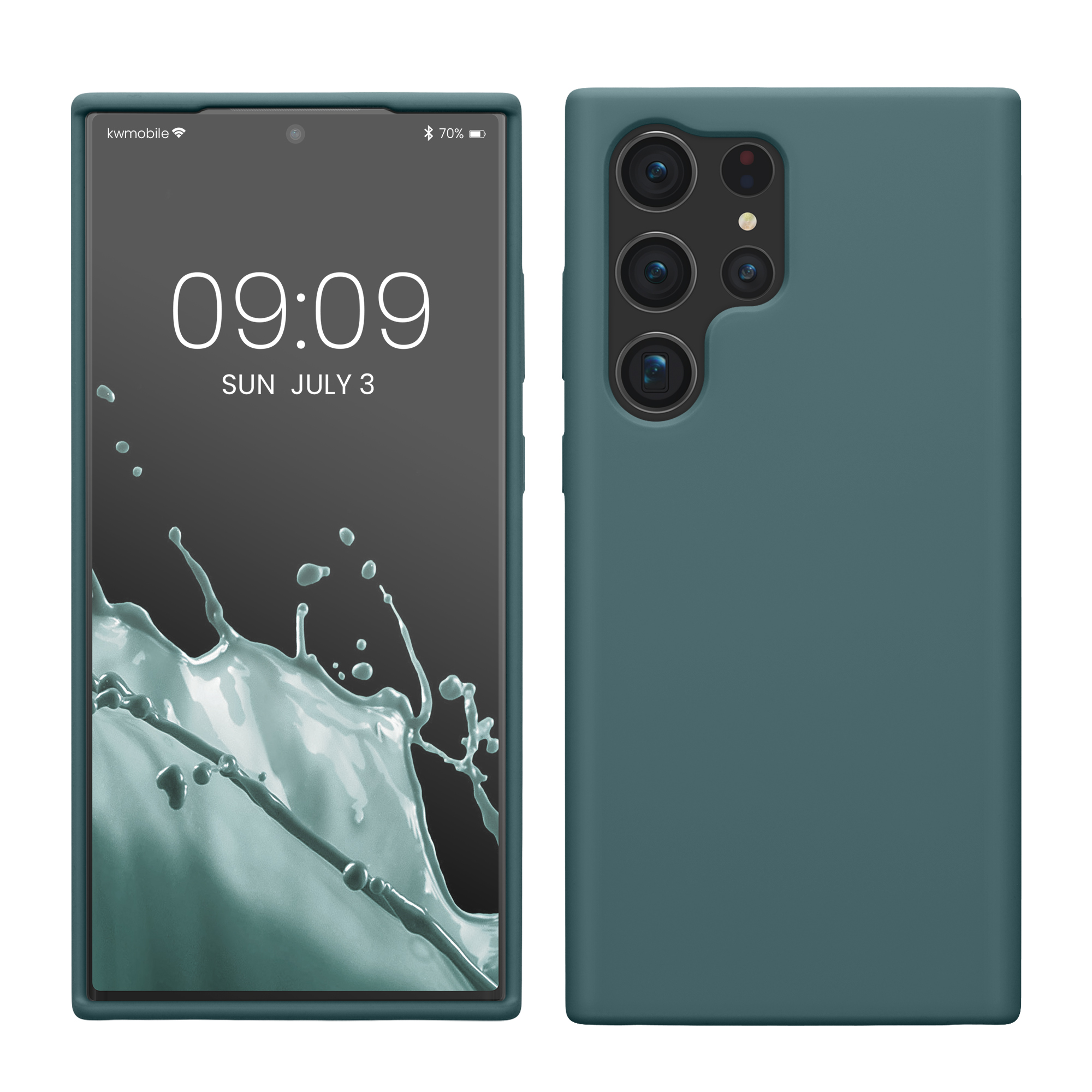 Gummierte Silikon Hülle für Samsung Galaxy S23 Ultra in Arctic Night