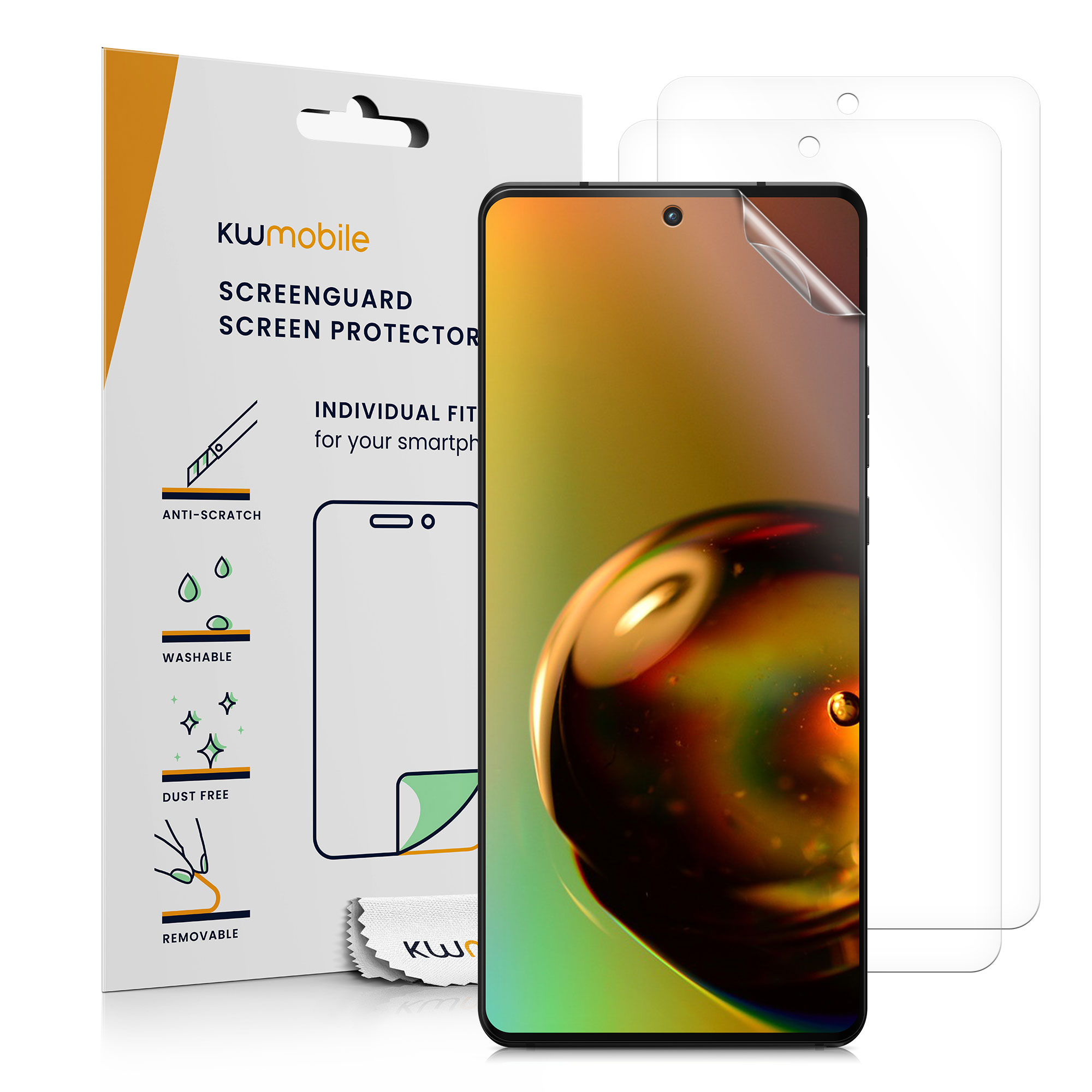 3x Folie kristallklar für Motorola Edge 30 Ultra