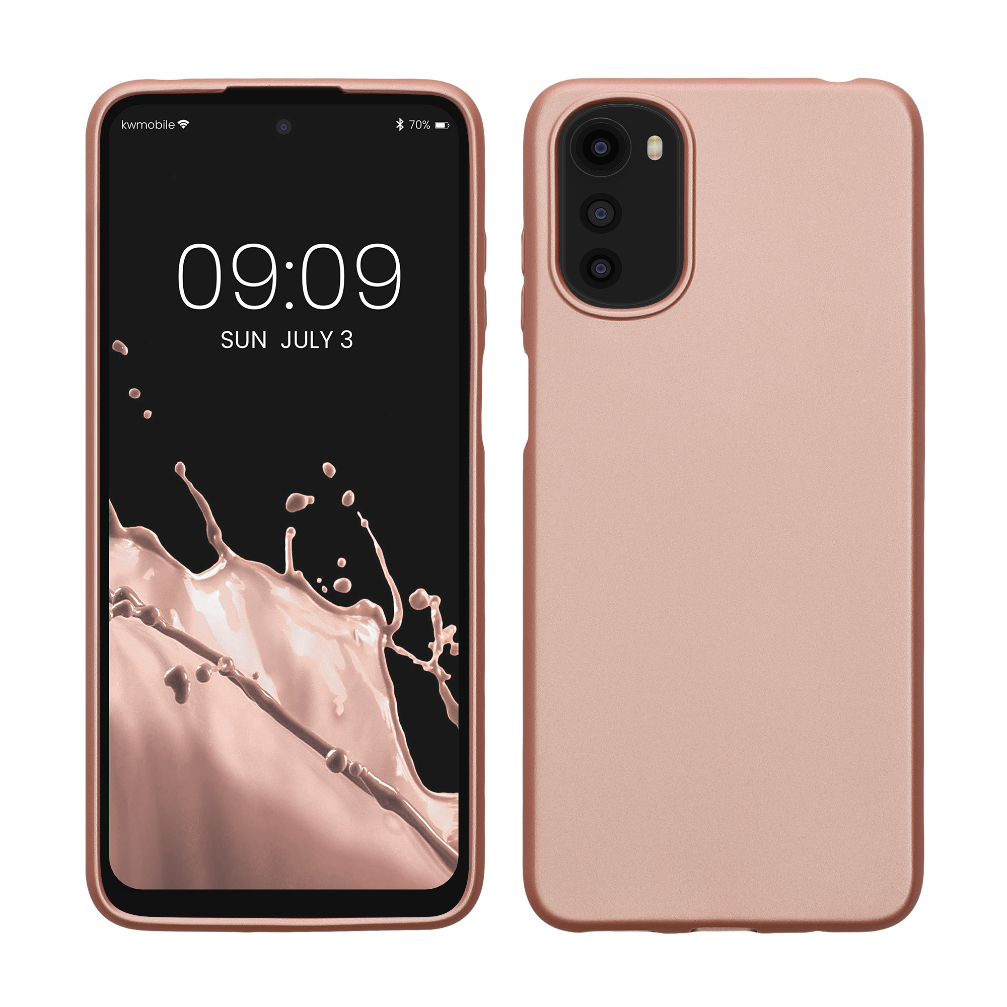 TPU Hülle für Motorola Moto E32 in Metallic Rosegold