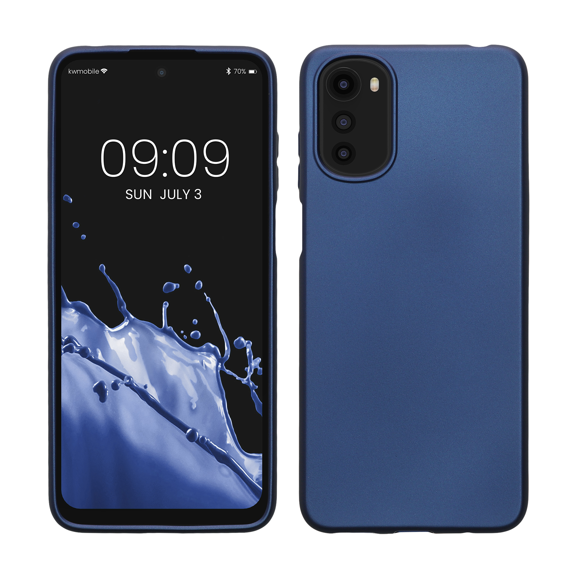 TPU Hülle für Motorola Moto E32 in Metallic Blau