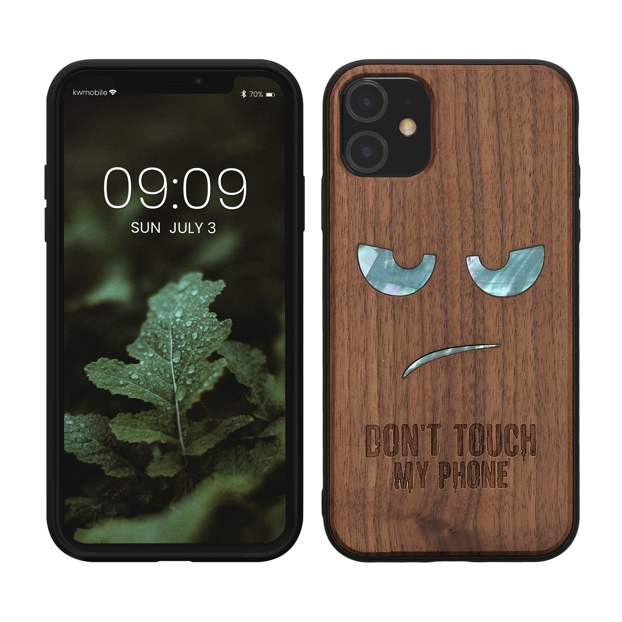 Cross selling Holz Hardcase mit TPU Bumper für Apple iPhone 11 Perlmut Nicht Anfassen