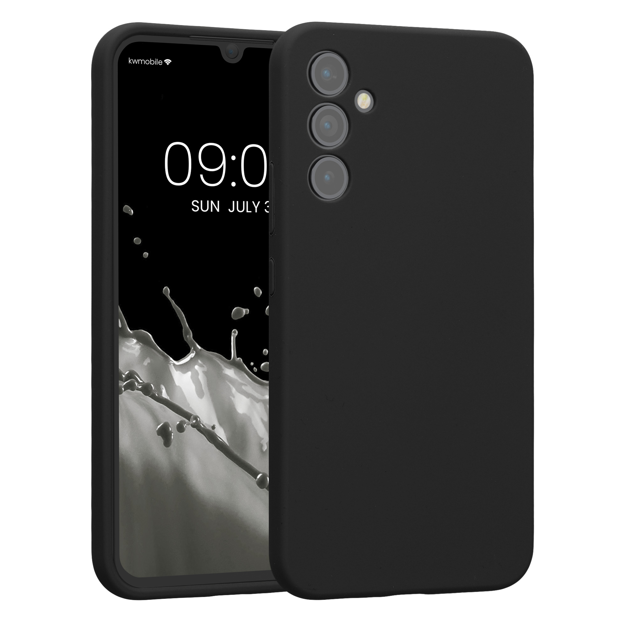 Gummierte Silikon Hülle mit Kameraschutz für Samsung Galaxy A34 5G in Schwarz matt Gummierte Silikon Hülle mit Kameraschutz für Samsung Galaxy A34 5G in Schwarz matt