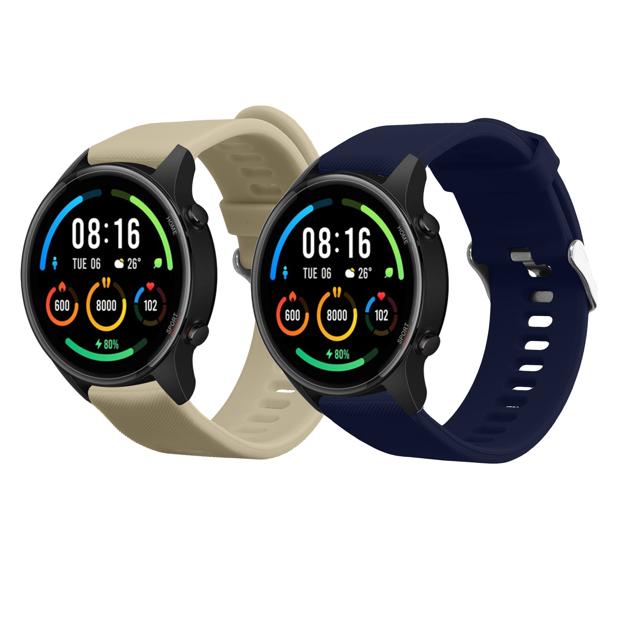 2x Armband kompatibel mit Xiaomi Mi Watch / Mi Watch Color Sport