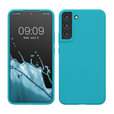 Gummierte Silikon Hülle für Samsung Galaxy S22 Plus in Cool Glacier