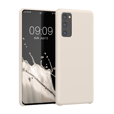 Gummierte Silikon Hülle für Samsung Galaxy S20 FE in Creme