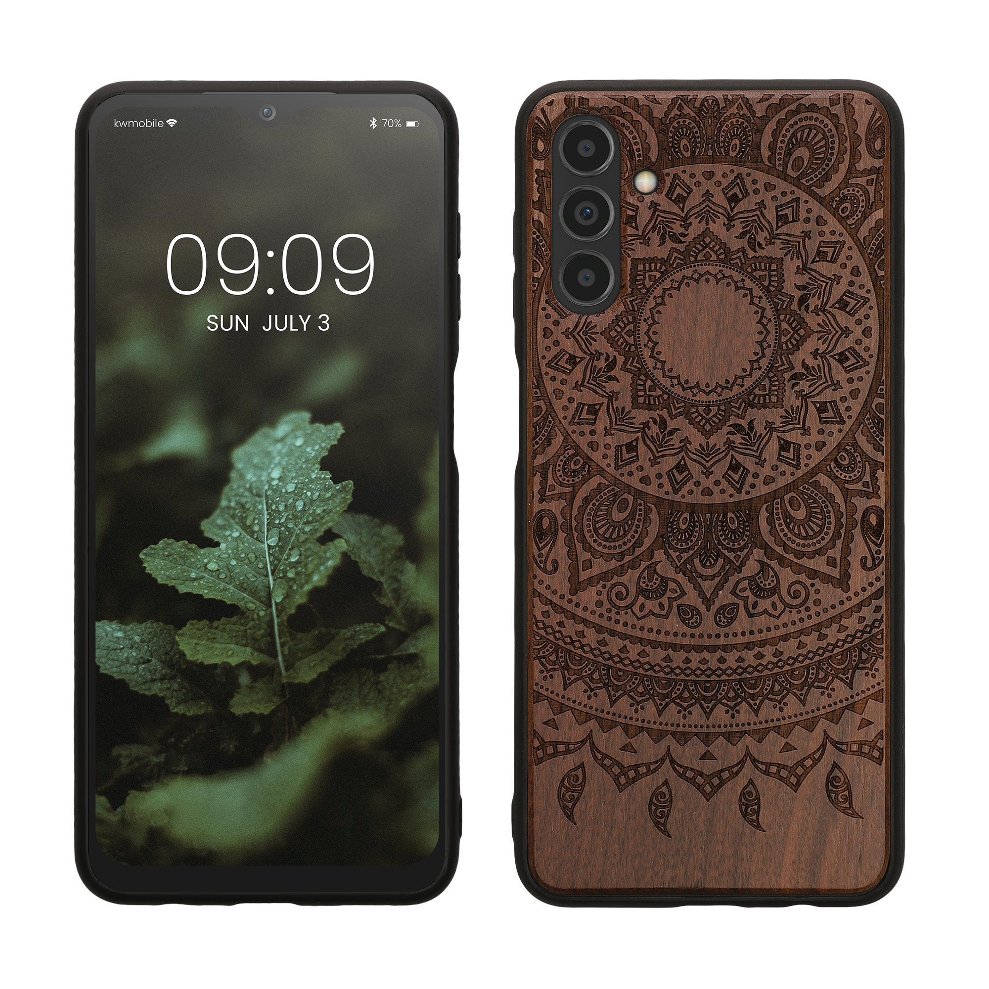 Holz Hardcase mit TPU Bumper kompatibel mit Samsung Galaxy A04s