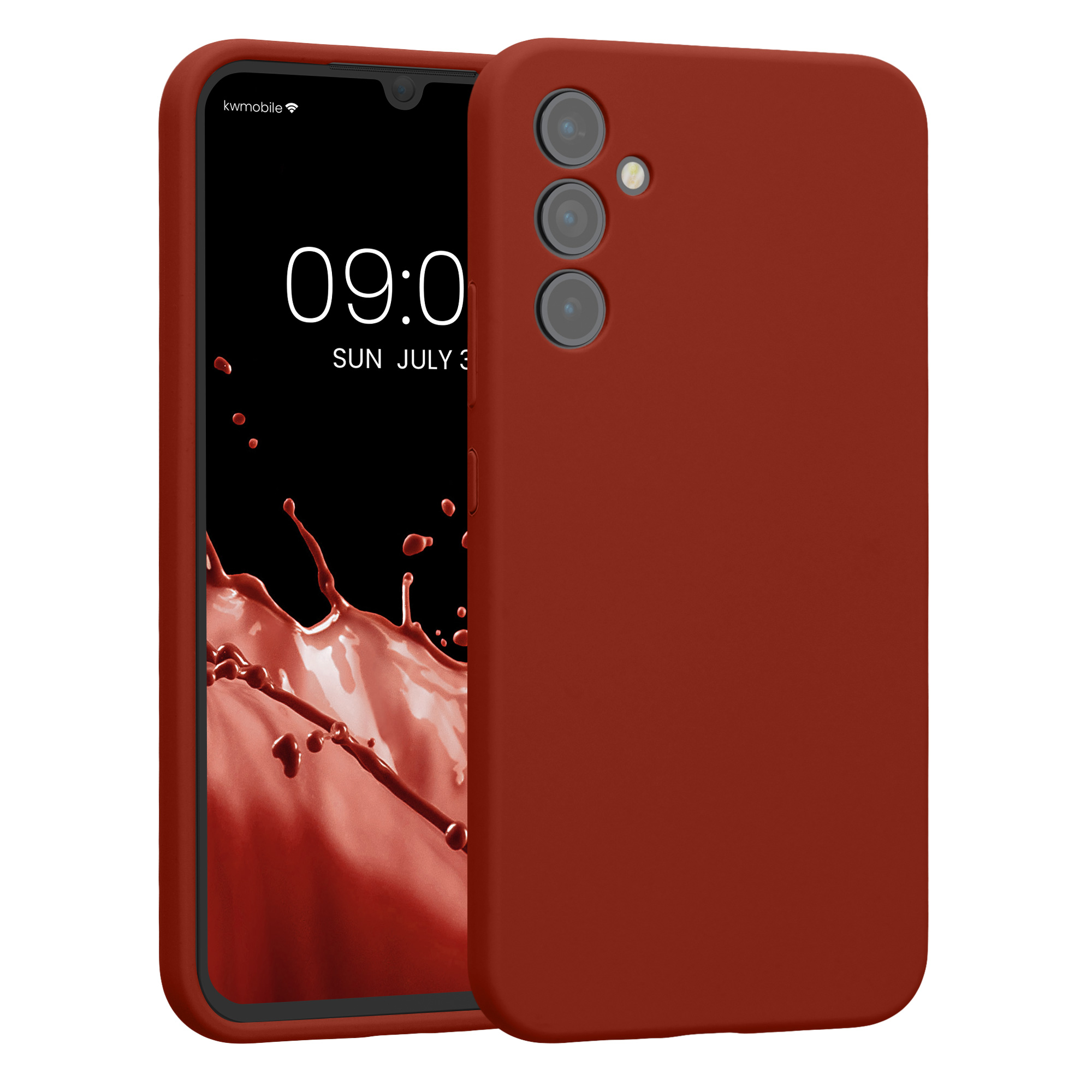 Gummierte Silikon Hülle mit Kameraschutz für Samsung Galaxy A34 5G in Spice Red Gummierte Silikon Hülle mit Kameraschutz für Samsung Galaxy A34 5G in Spice Red