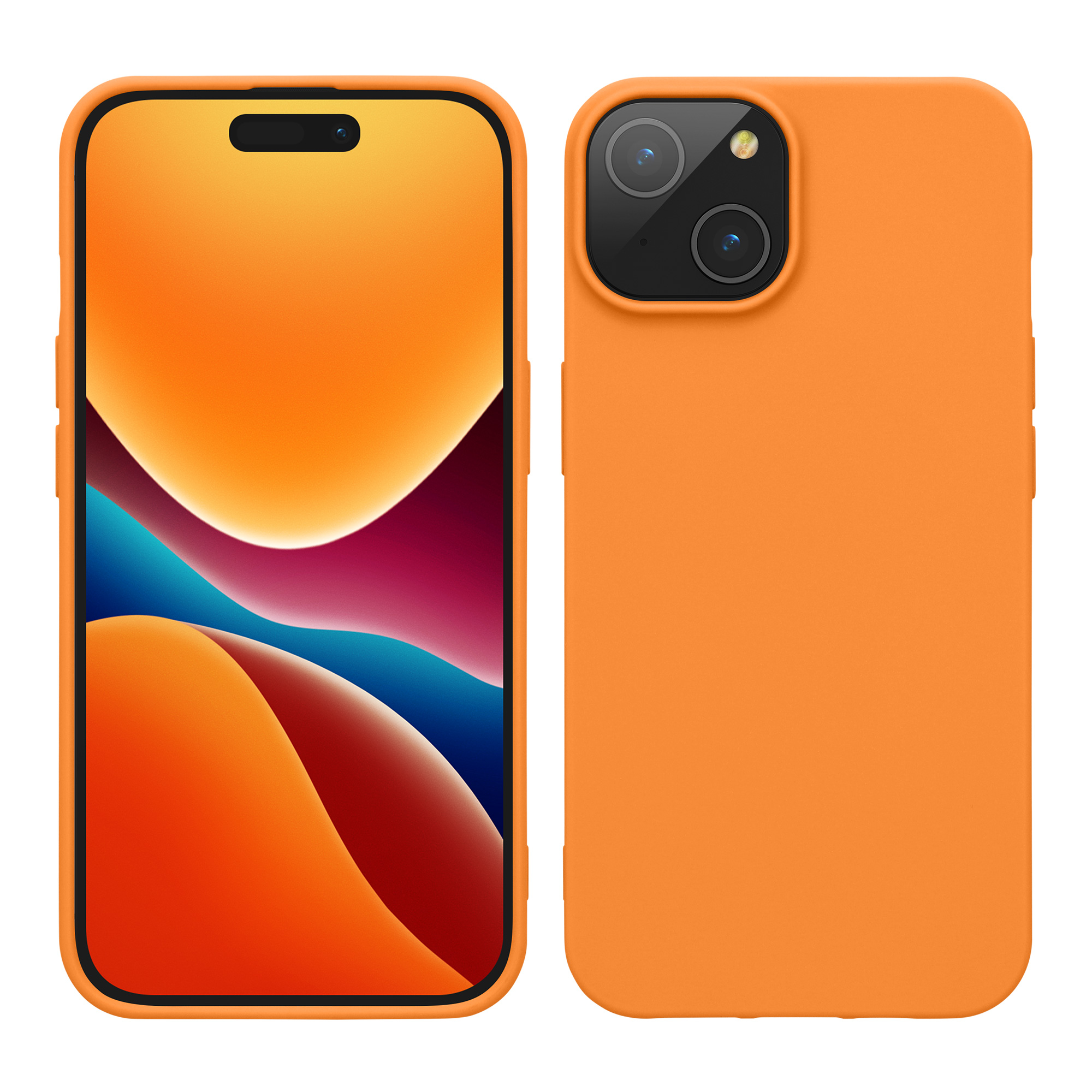 TPU Hülle für Apple iPhone 15 in Fruity Orange