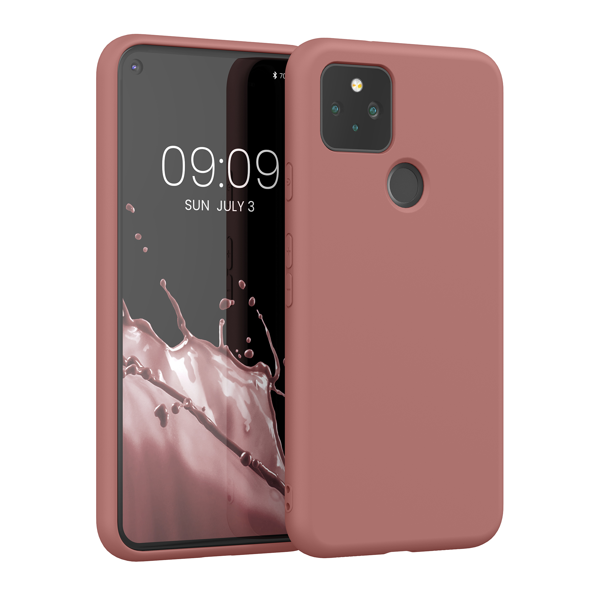 Cross selling Slim Gummierte Silikon Hülle für Google Pixel 5 in Winter Rose