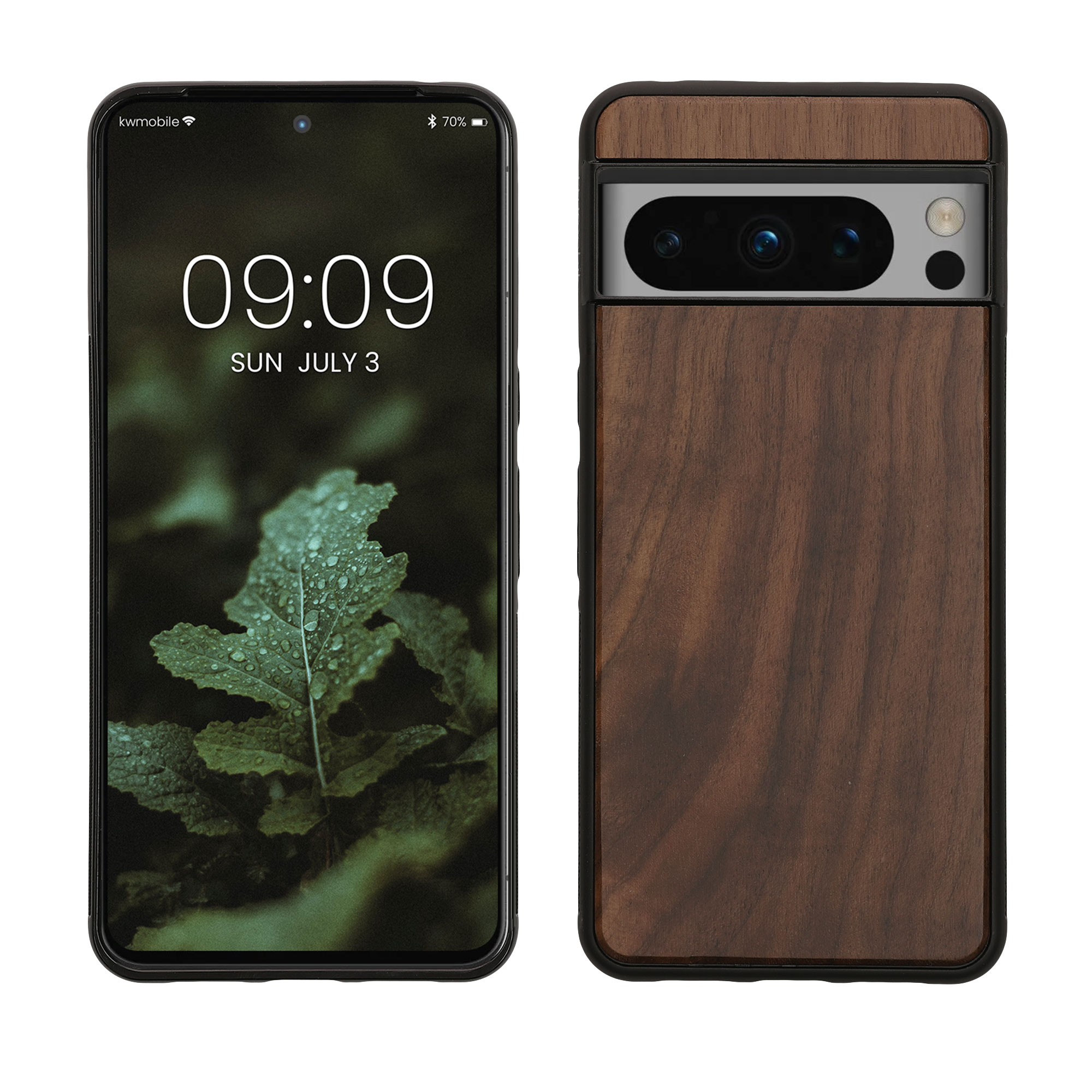 Holzhülle mit TPU Bumper für Google Pixel 8 Pro Walnussholz