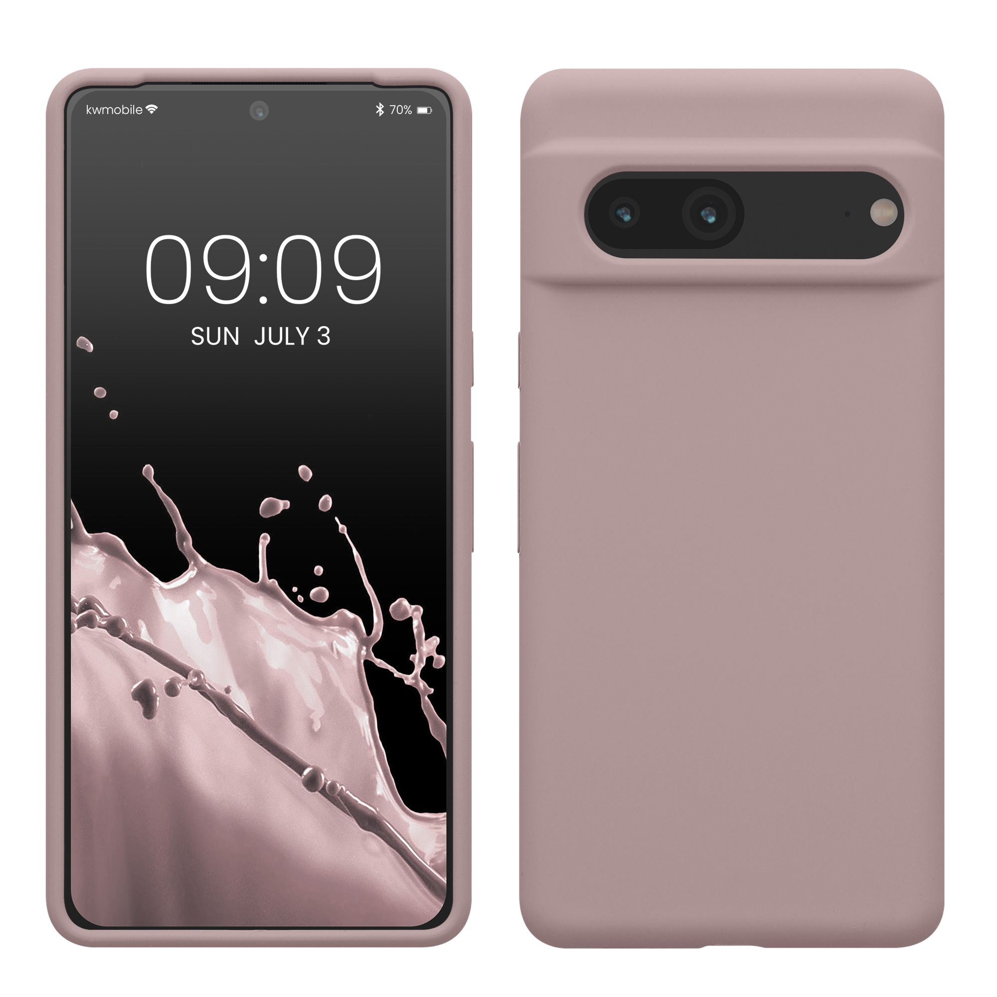 Gummierte Silikon Hülle für Google Pixel 7 in Nude Lilac