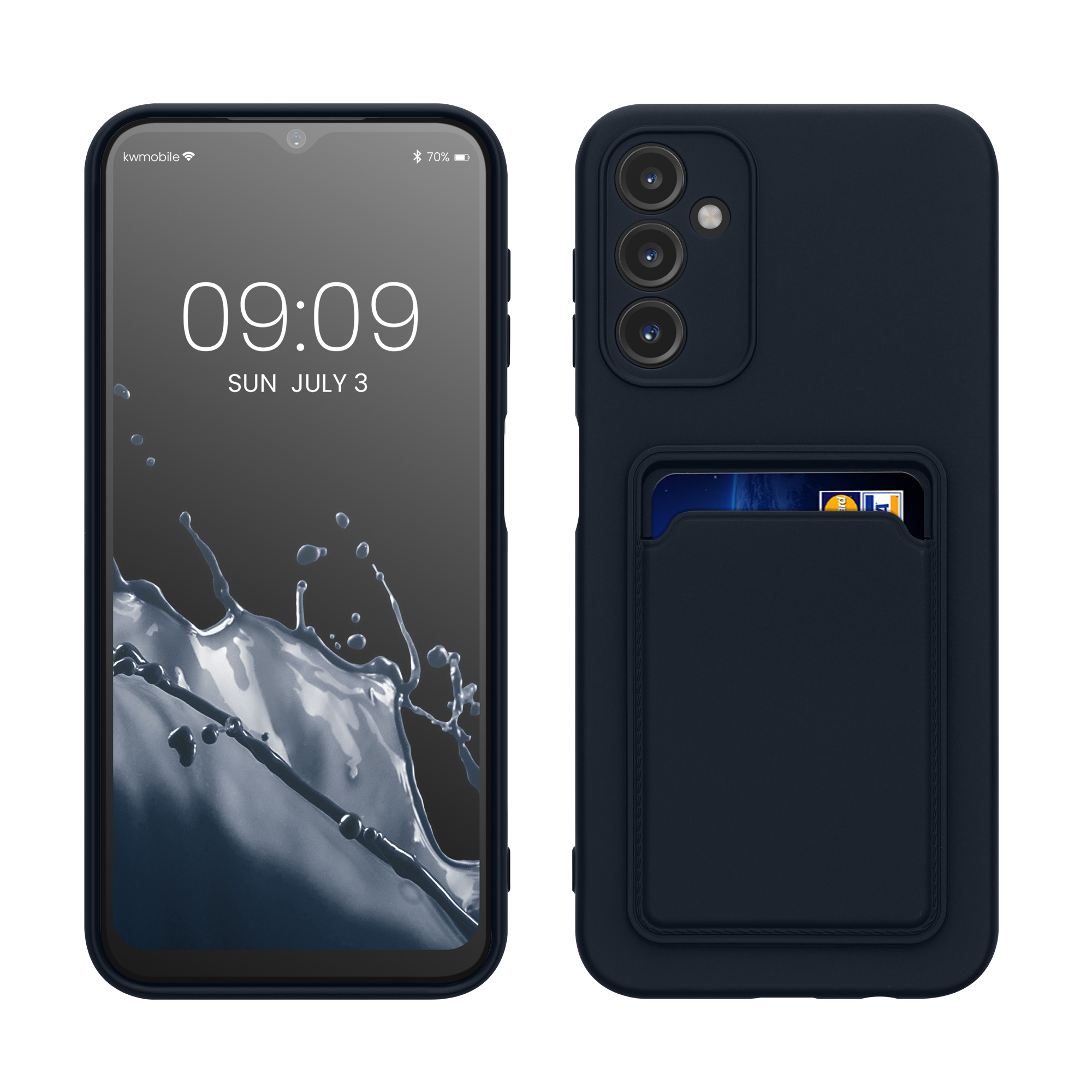 TPU Hülle mit Kartenfach für Samsung Galaxy A14 5G Dunkelblau TPU Hülle mit Kartenfach für Samsung Galaxy A14 5G Dunkelblau