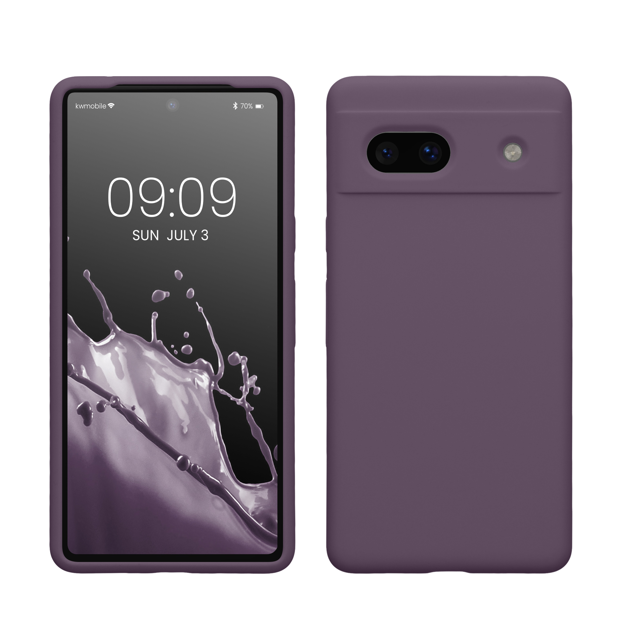 Gummierte Silikon Hülle für Google Pixel 7a in Helle Iris