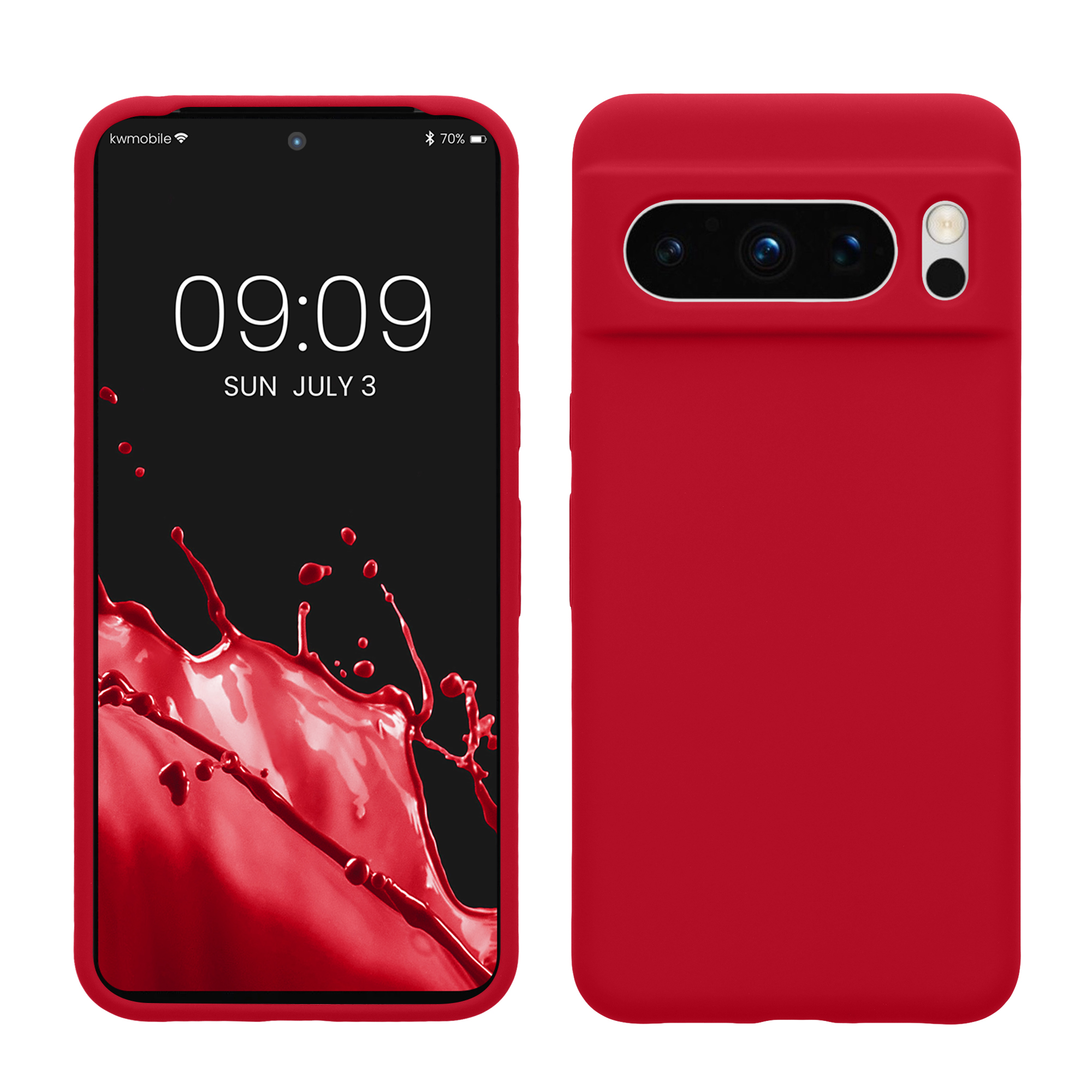 Gummierte Silikon Hülle für Google Pixel 8 Pro in Sweet Cherry