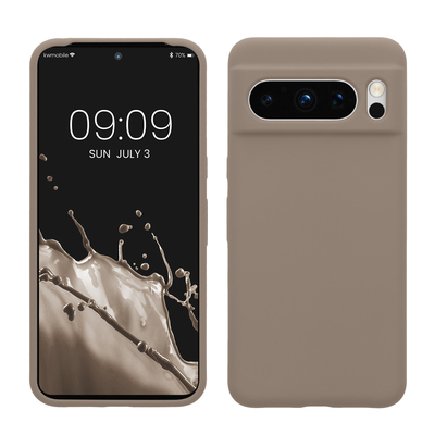 Gummierte Silikon Hülle für Google Pixel 8 Pro in Taupe