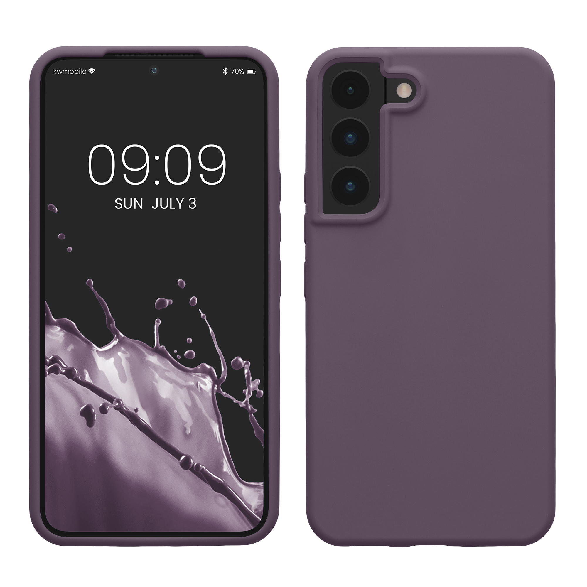 Cross selling Gummierte Silikon Hülle für Samsung Galaxy S22 in Helle Iris