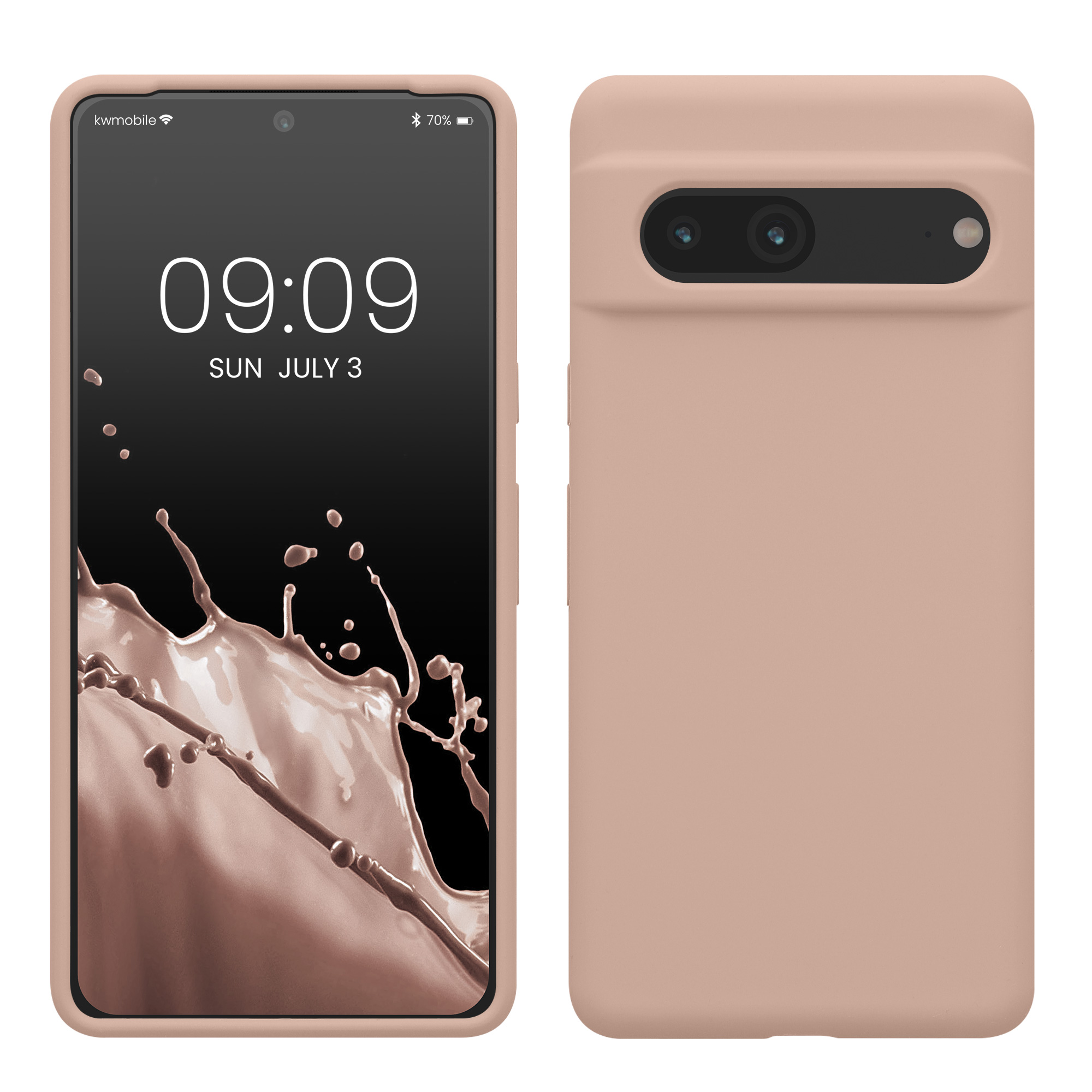 Cross selling Gummierte Silikon Hülle für Google Pixel 7 in Altrosa matt