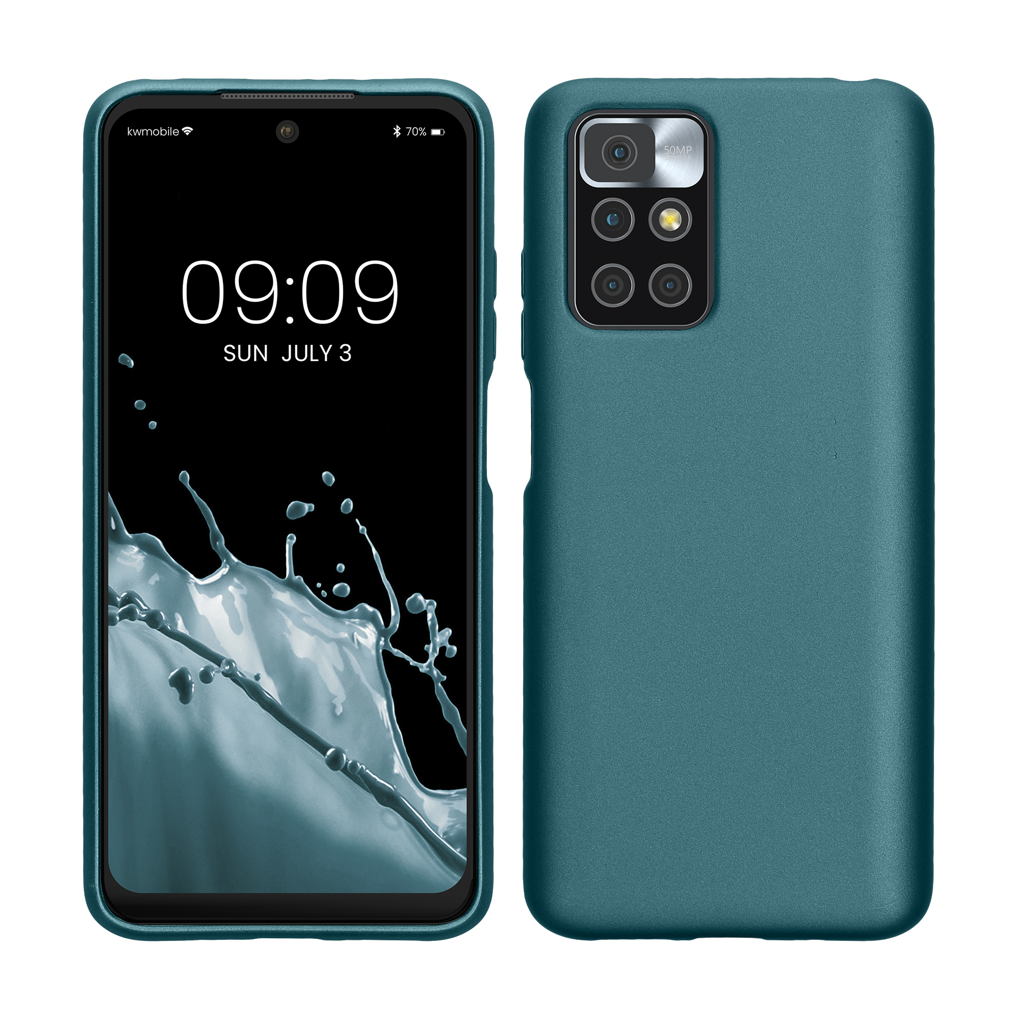 TPU Hülle für Xiaomi Redmi 10 (2021 / 2022) in Metallic Karibikblau TPU Hülle für Xiaomi Redmi 10 (2021 / 2022) in Metallic Karibikblau