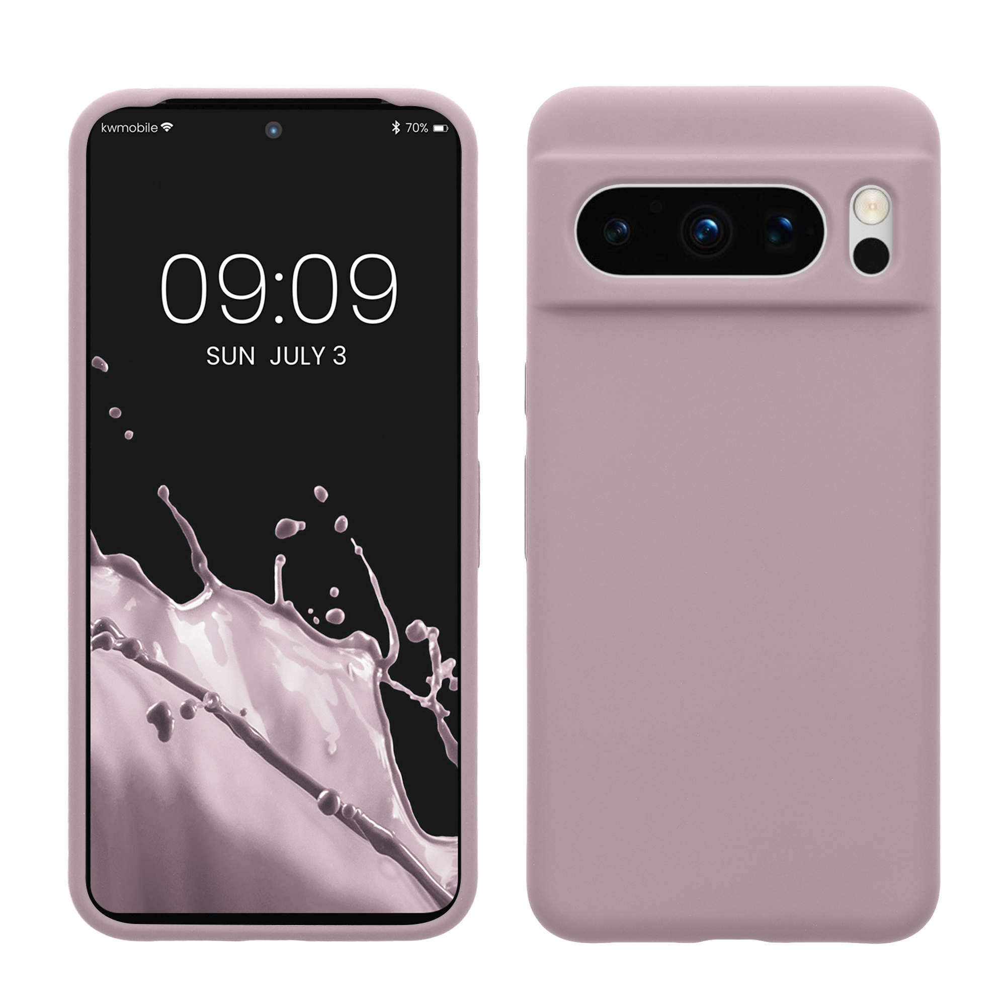 Gummierte Silikon Hülle für Google Pixel 8 Pro in Purple Cloud