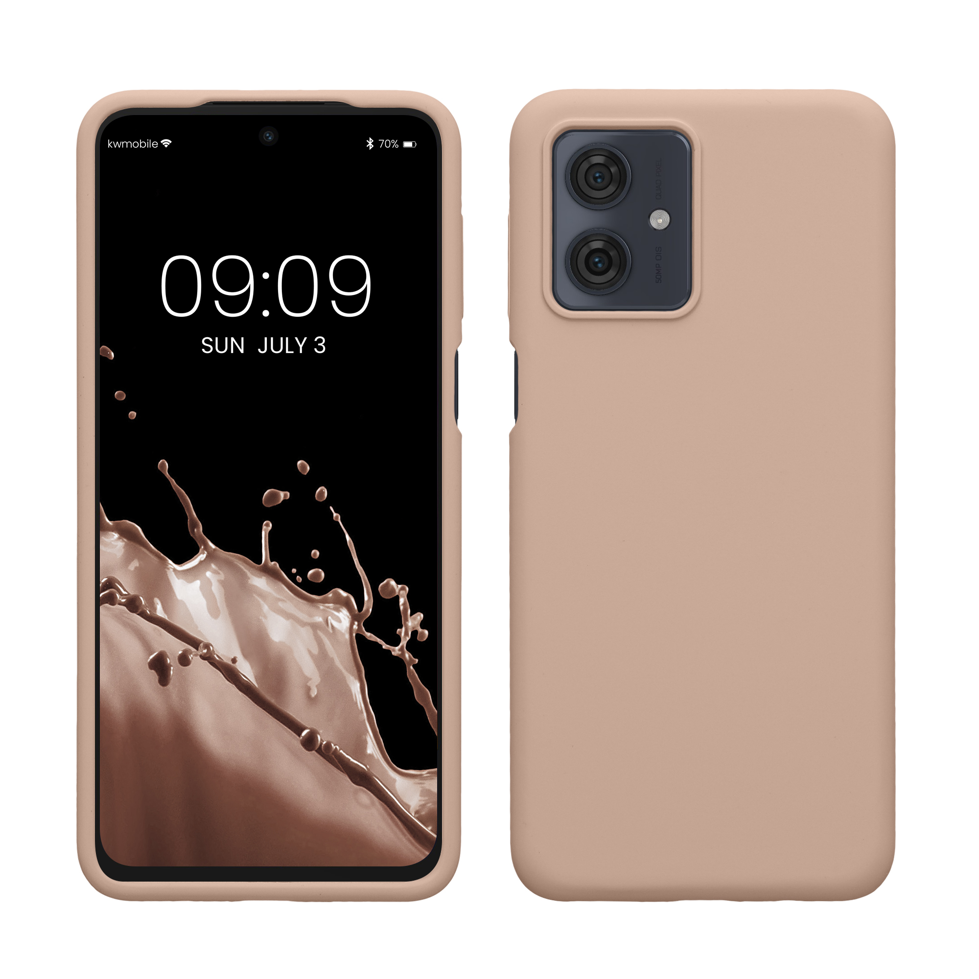 Gummierte Silikon Hülle für Motorola Moto G54 5G in Altrosa Gummierte Silikon Hülle für Motorola Moto G54 5G in Altrosa